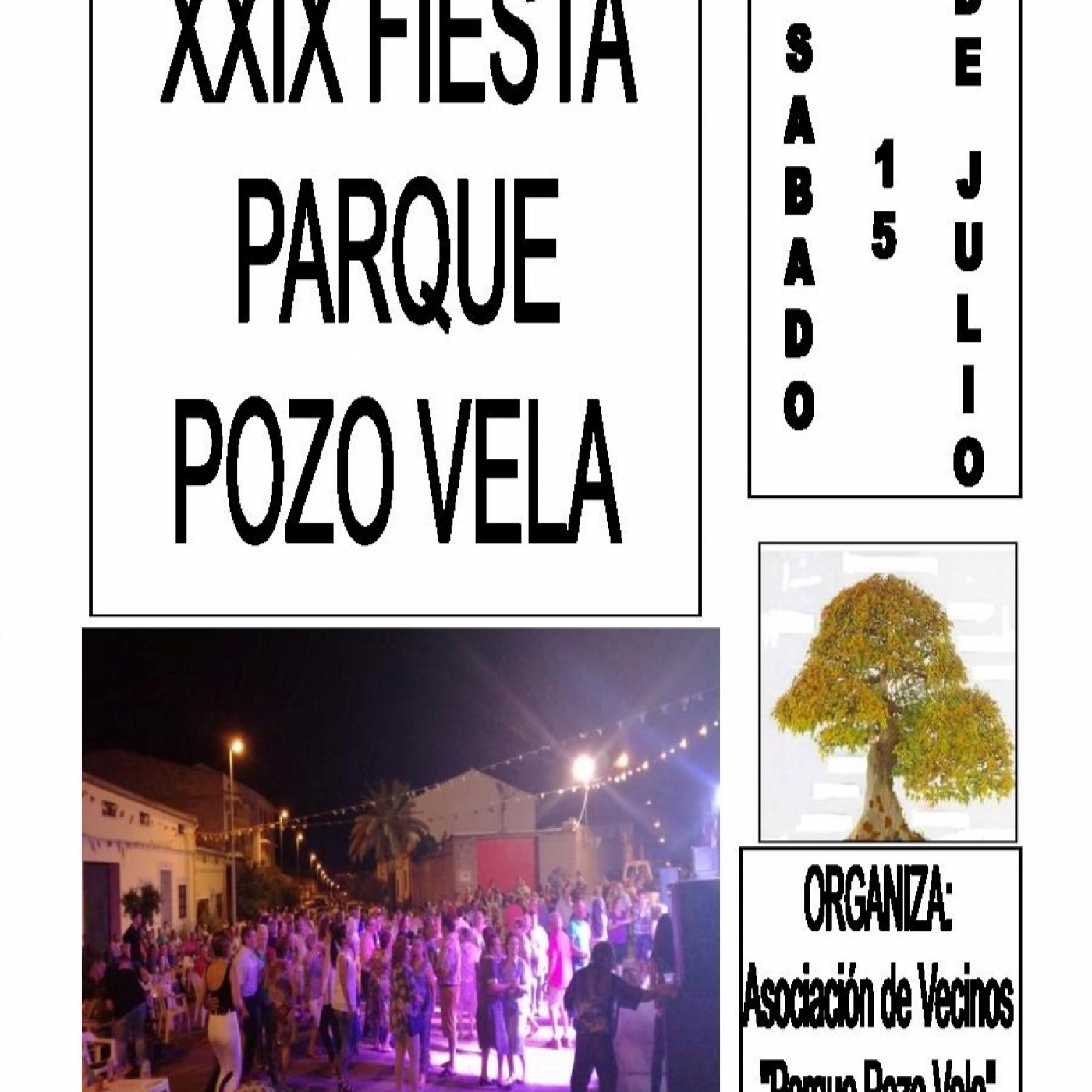 ⁣Todo listo para la XXIX Fiesta del Parque Pozo Vela