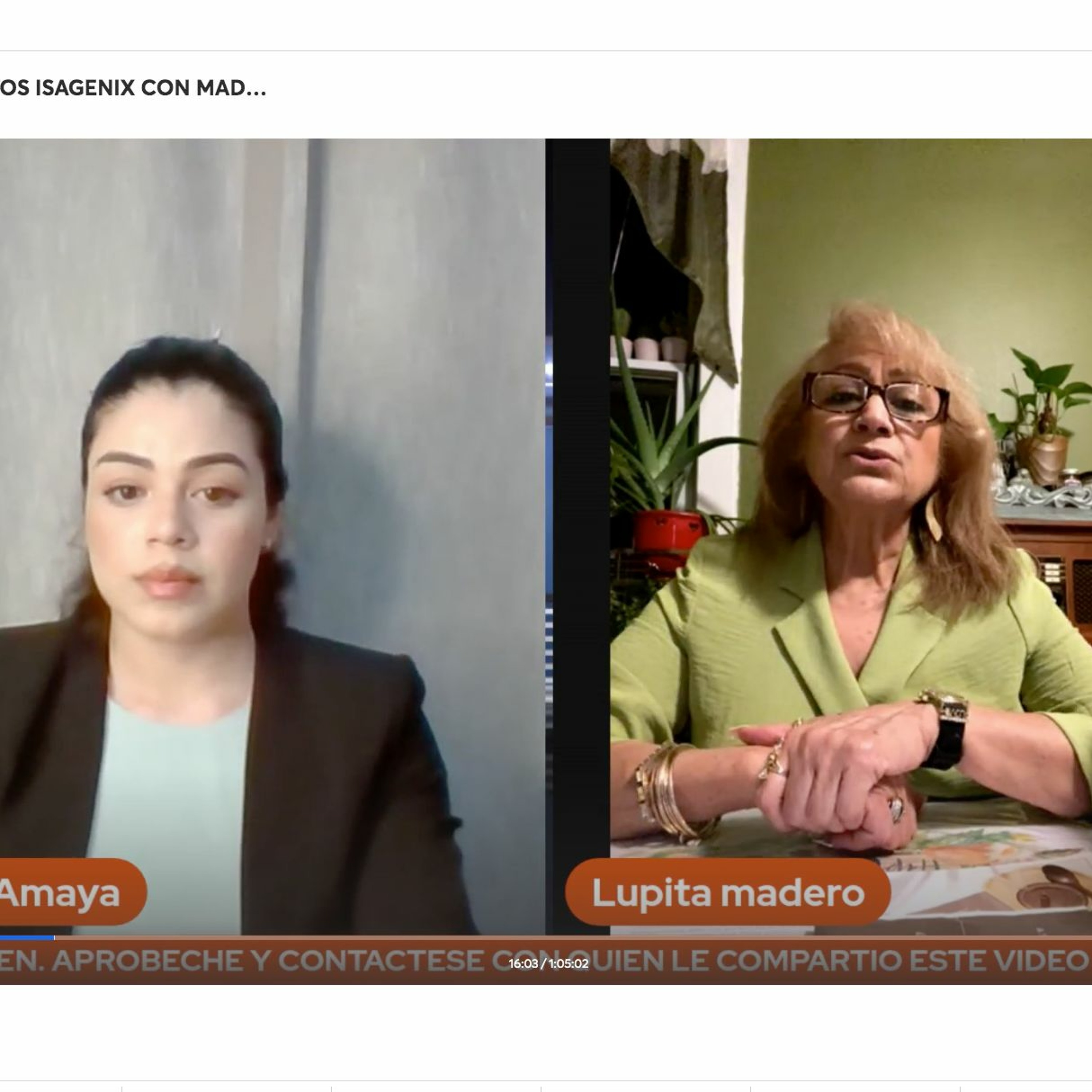 ⁣TESTIMONIOS Y BENEFICIOS DE PRODUCTOS ISAGENIX CON MADELIN AMAYA Y  LUPITA MADERO