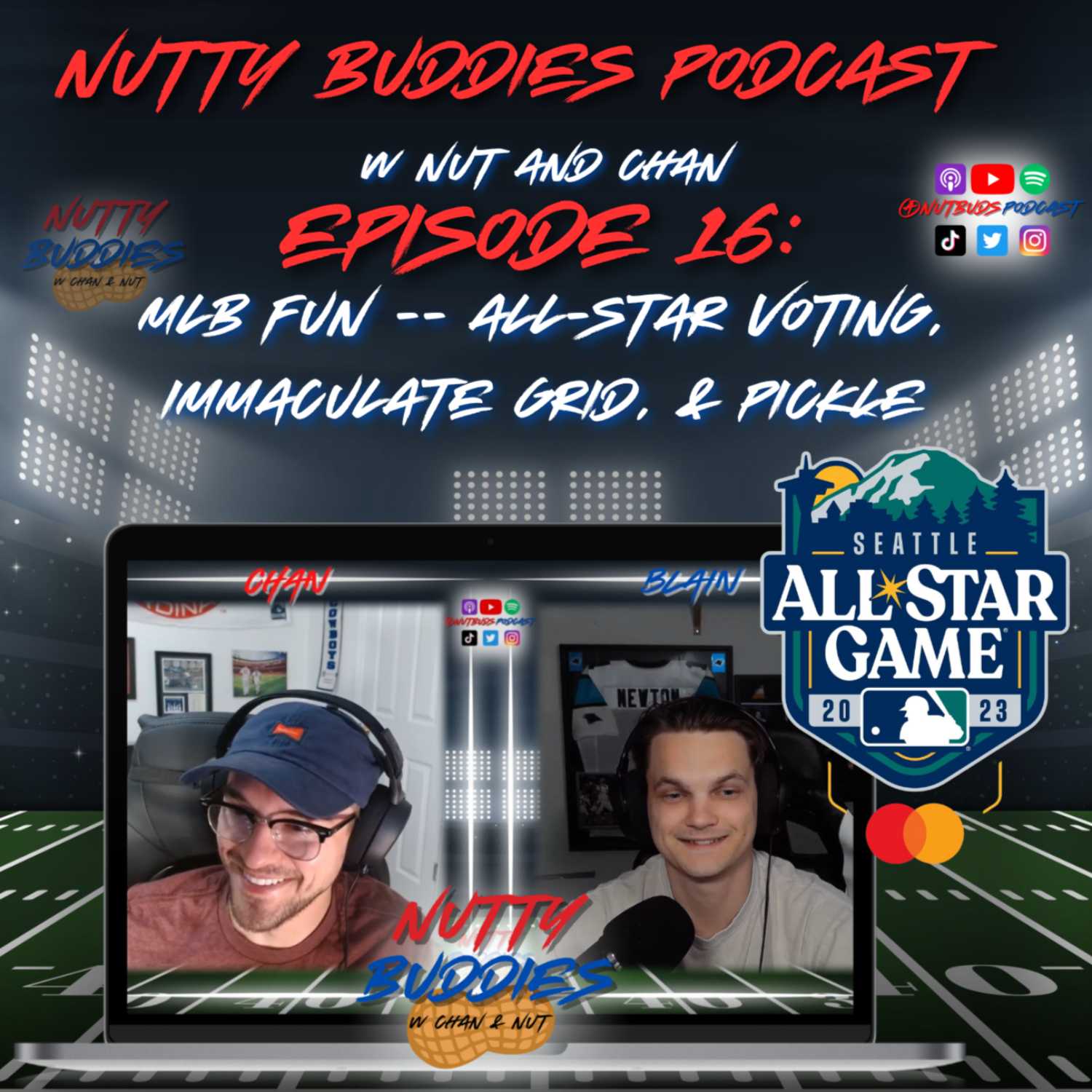 Ep. 16: MLB Fun -- All-Star Voting, Immaculate Grid, & Pickle | Nutty Buddies Podcast | 7.6.2023