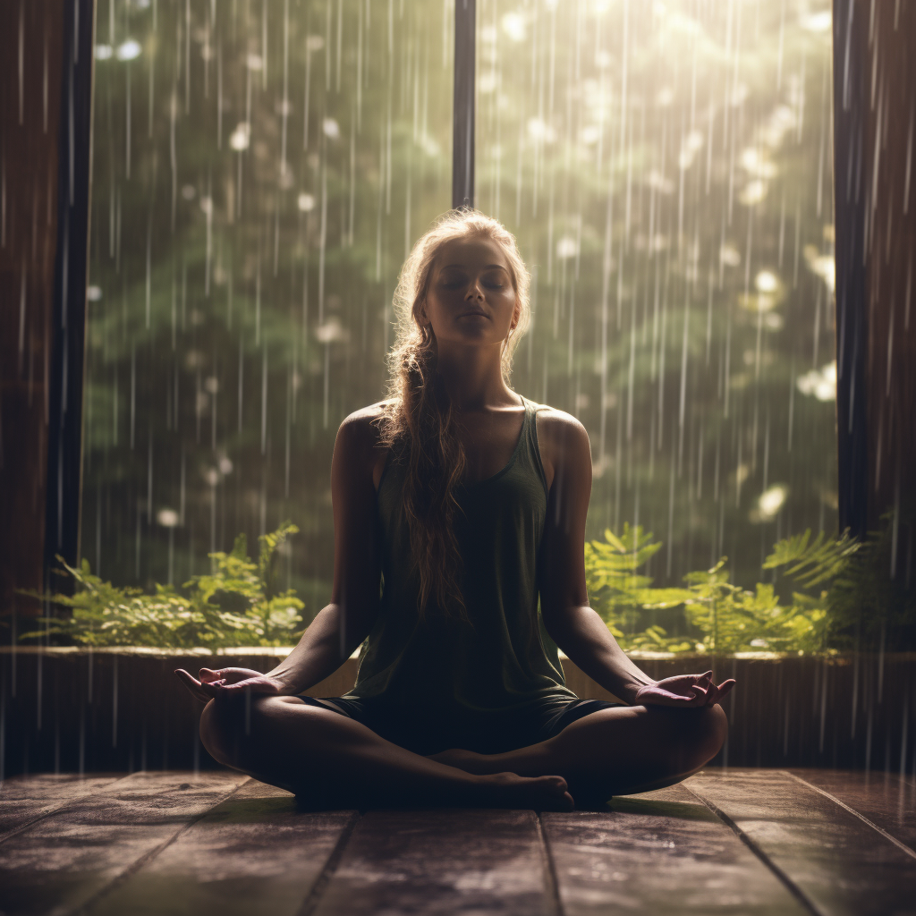 ⁣Rain Solace 10 Mins Yoga Meditation Relaxation