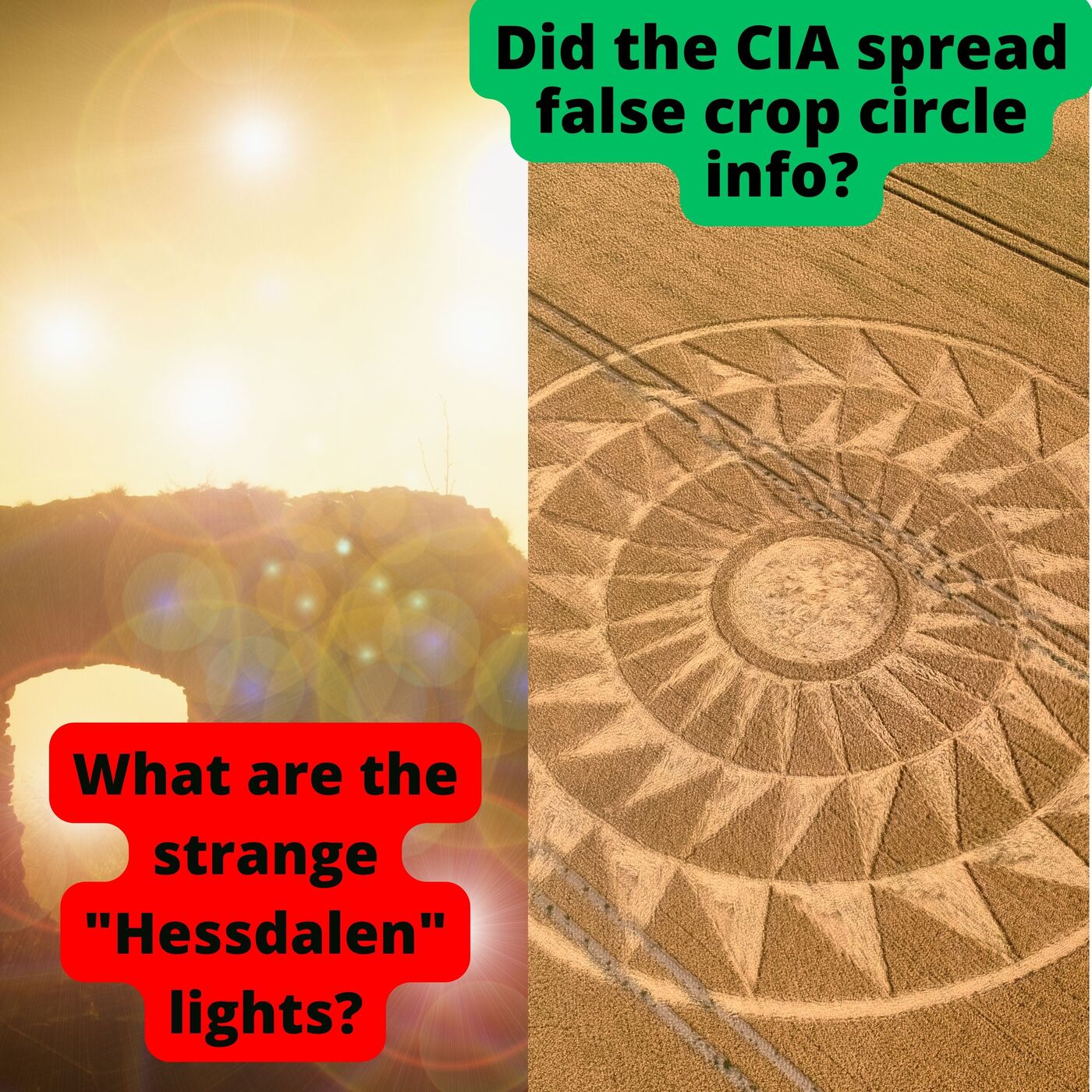 Dynamite Conspiracies - Is the CIA spreading crop circle false information? - Hessdalen Lights - what are they? alien or something else?