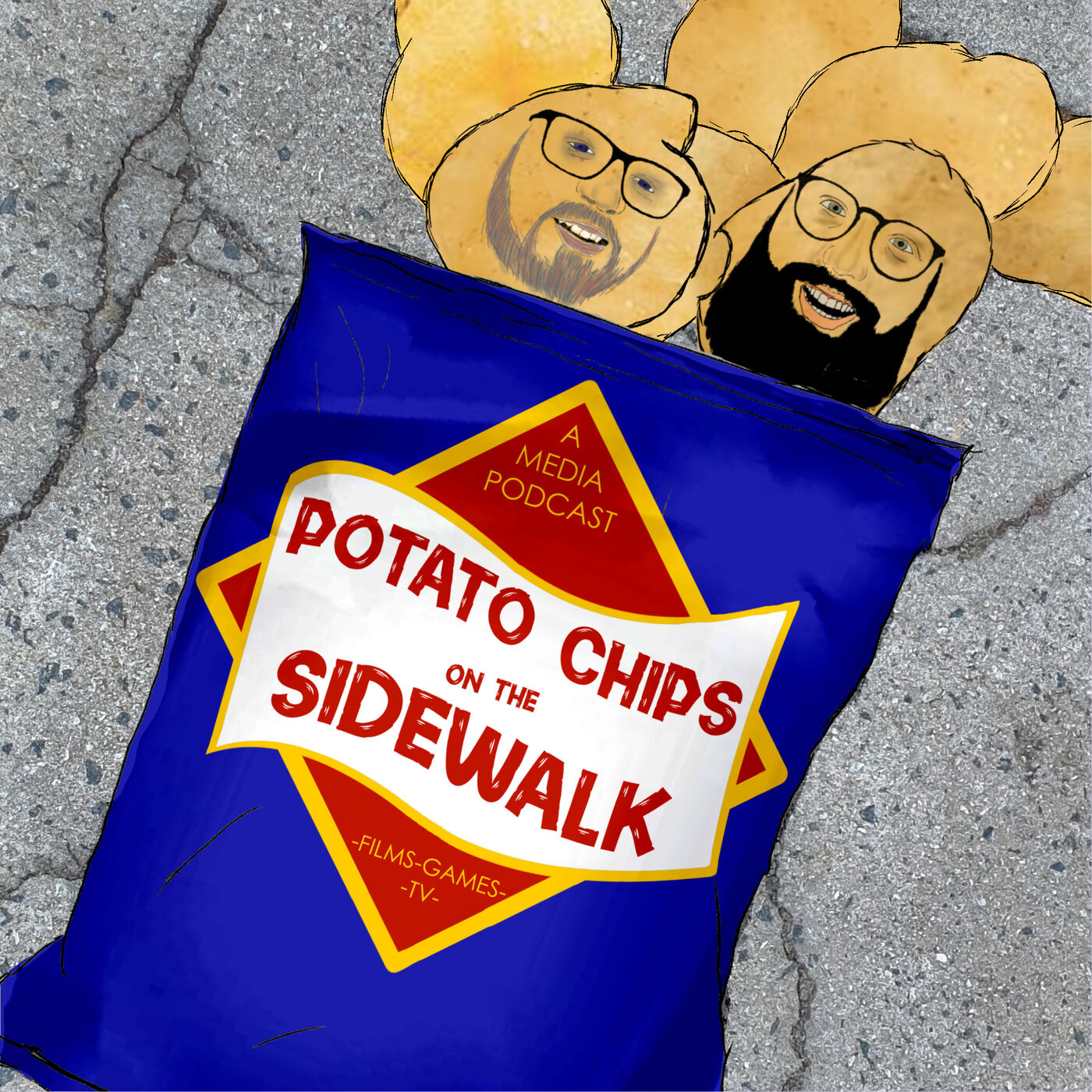 Potato Chips On The Sidewalk 