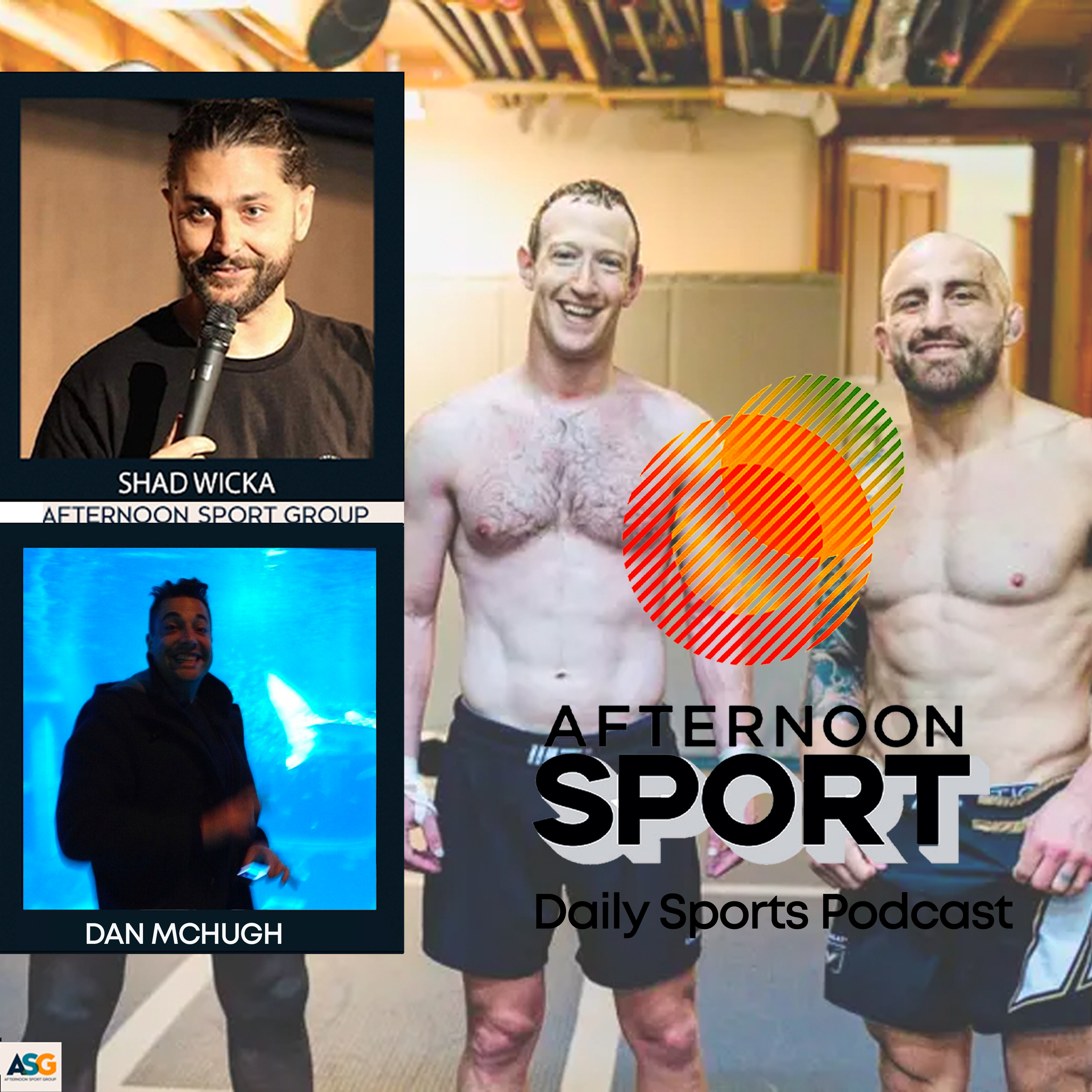 ⁣13th July Shad Wicka & Dan McHugh: Origin, the NRL paper bag is a real thing, how far from the beach can you wearing budgie smugglers?, the pointy end of Wimbledon, Tyson v Ngannou, Musk v Zuckerberg + more!