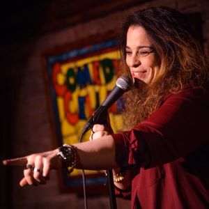 Jessica Kirson, comedian, appearing at Helium Comedy Club