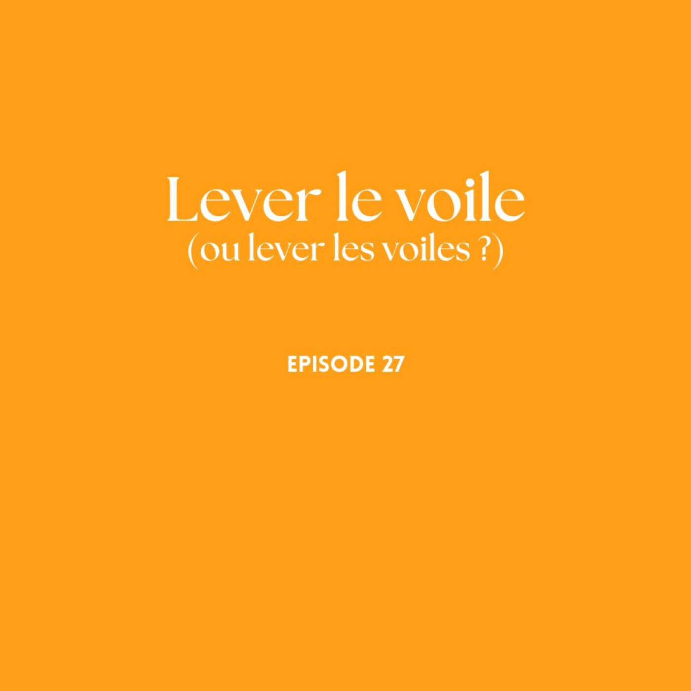 ⁣Episode 27 - Lever le voile