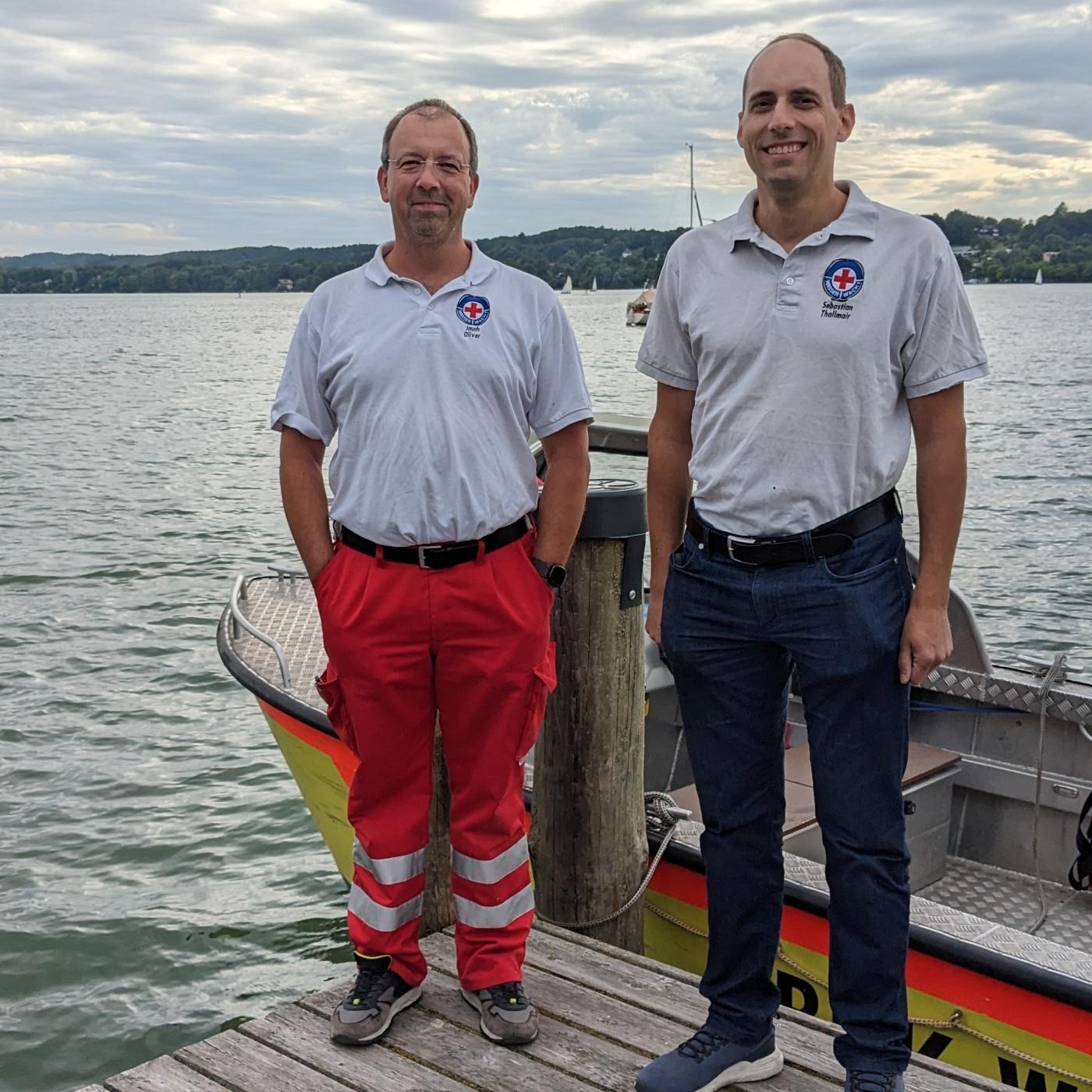 ⁣Wasserwacht Starnberg: Sebastian Thallmair und Oliver Jauch