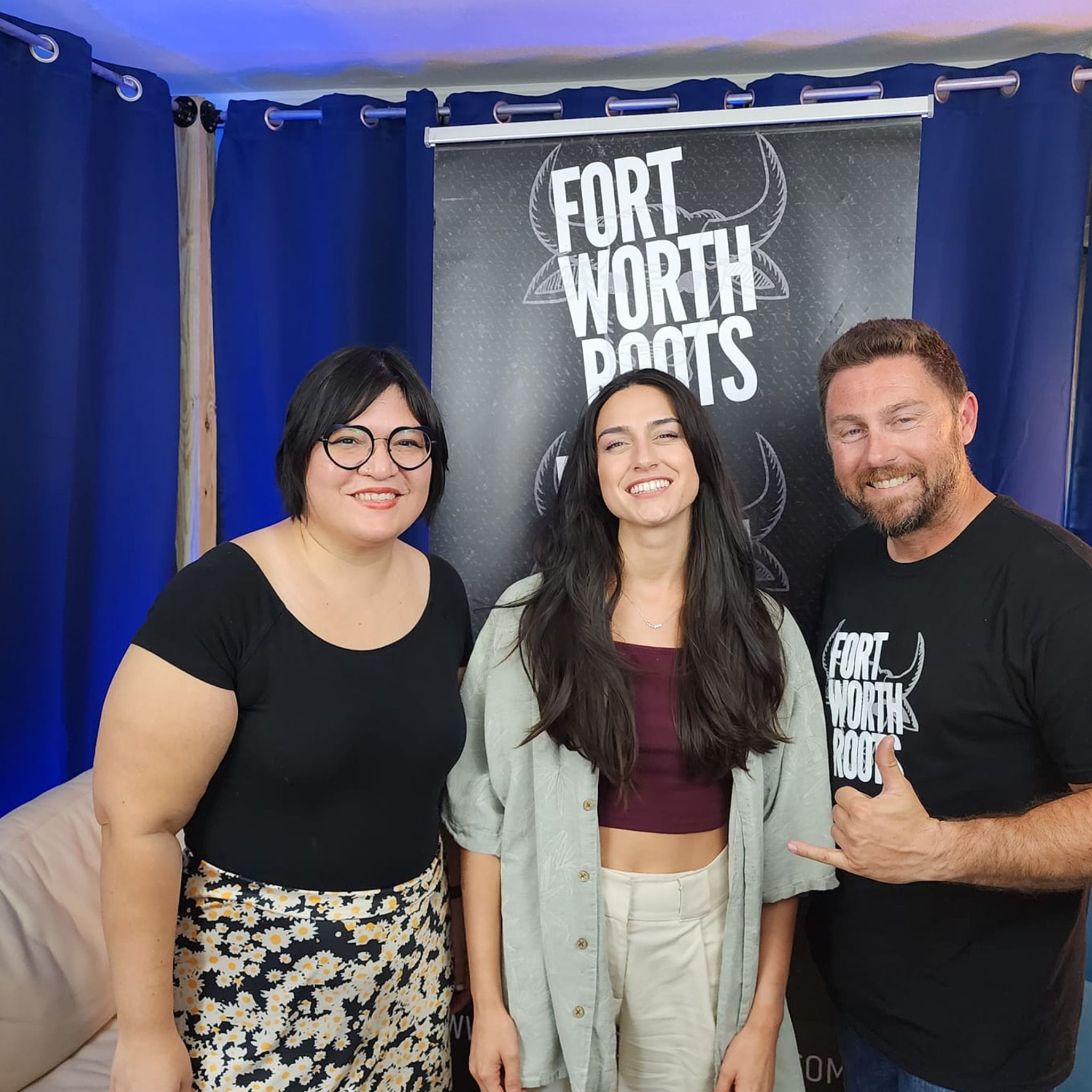 Episode 155 "Amplify817 Showcase" Amanda Victoria and Rita Alfaro w/ guest co-host "Megan"