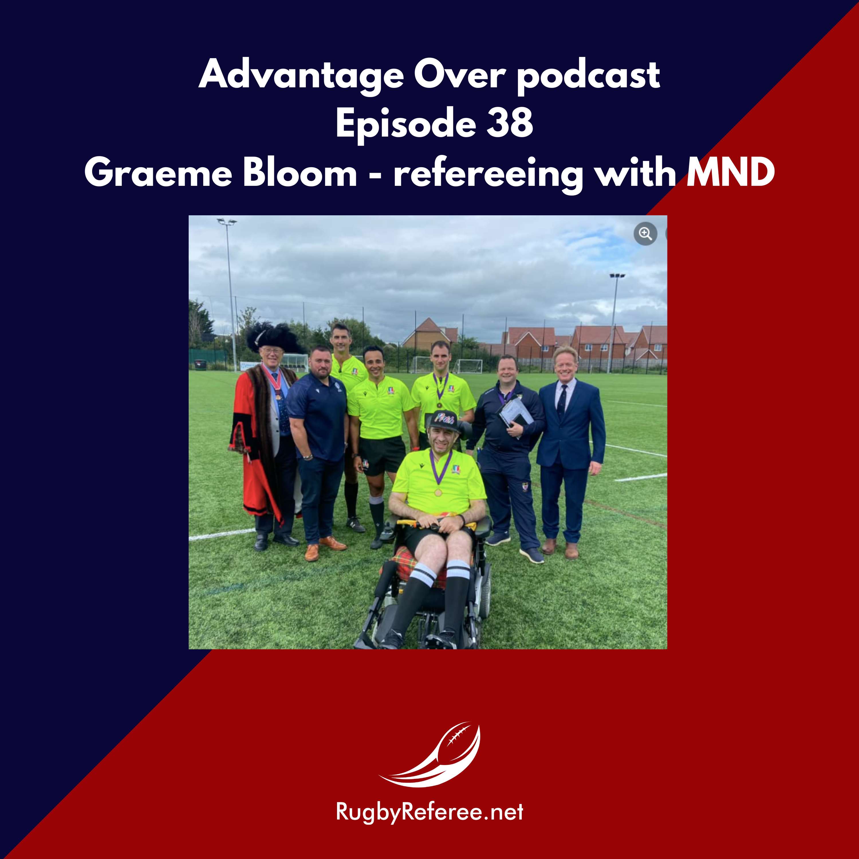 ⁣Refereeing as a wheelchair user with MND - Graeme Bloom