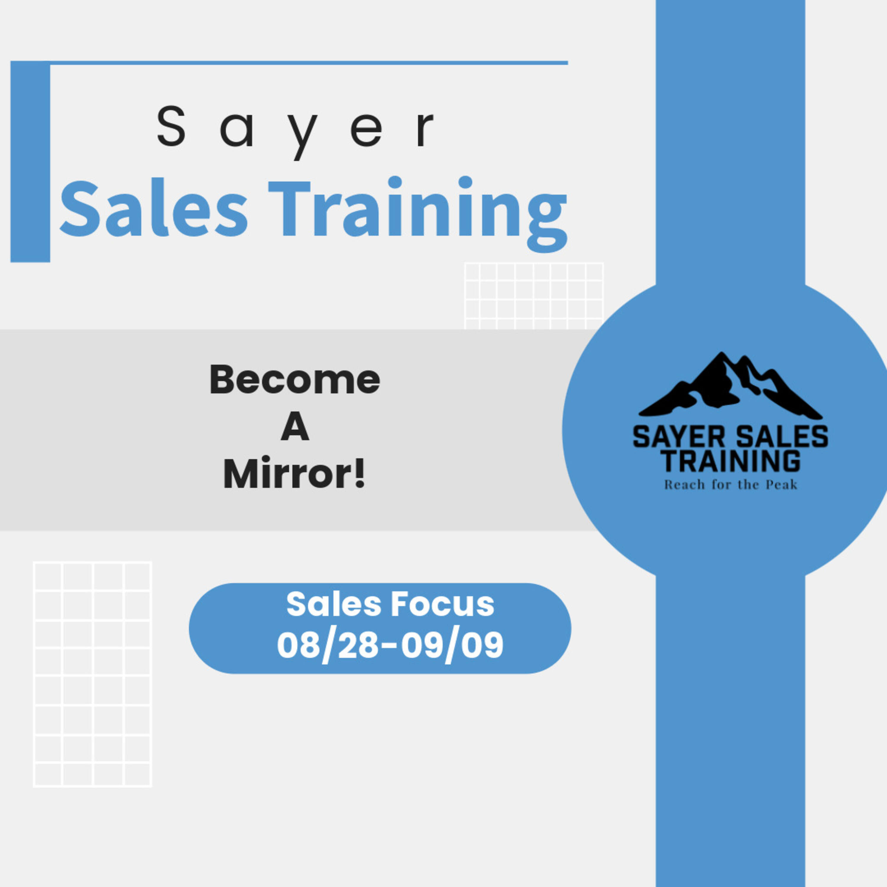 Sales Focus: Become a Mirror!