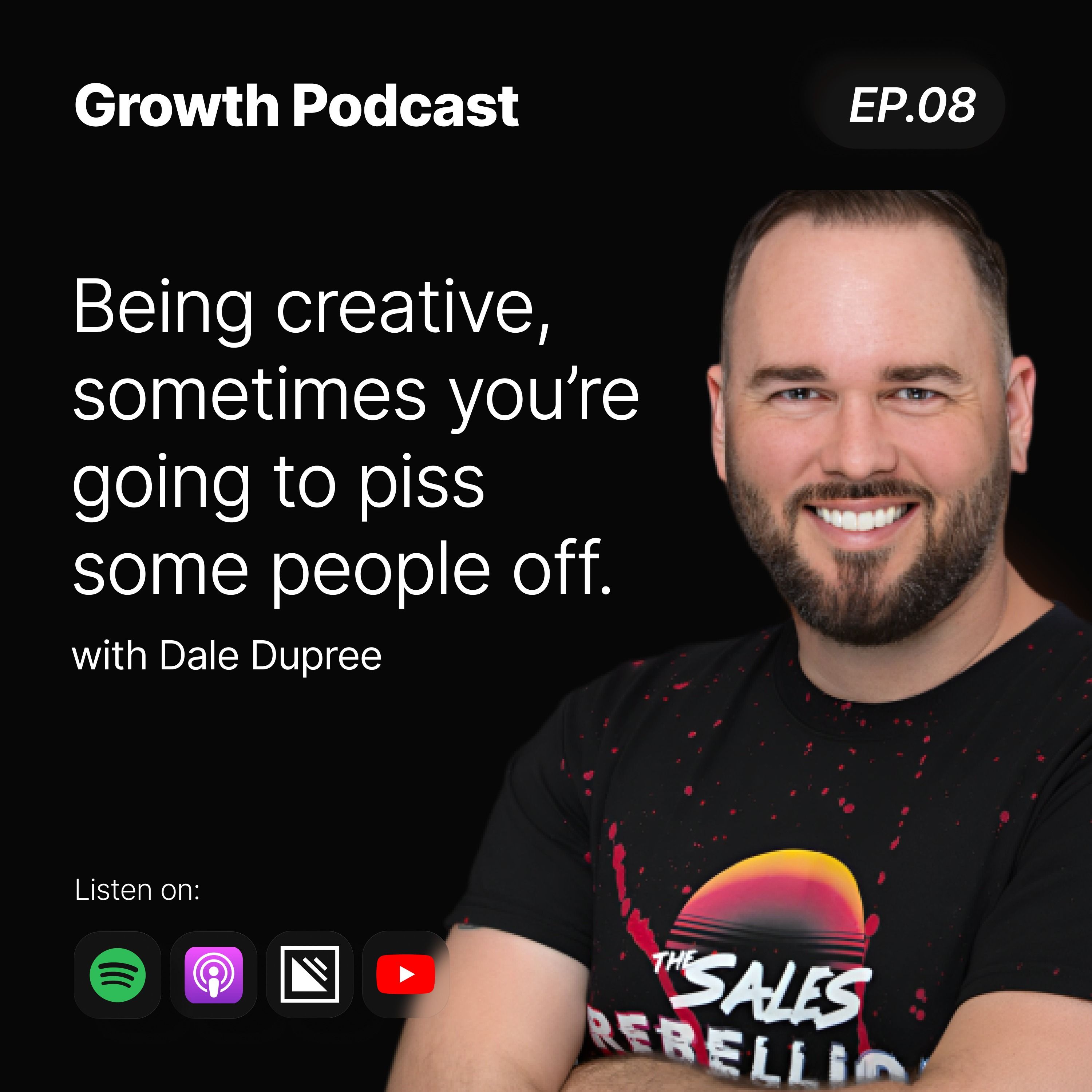 ⁣Being creative, sometimes you’re going to piss some people off. Rebellion with Dale Dupree