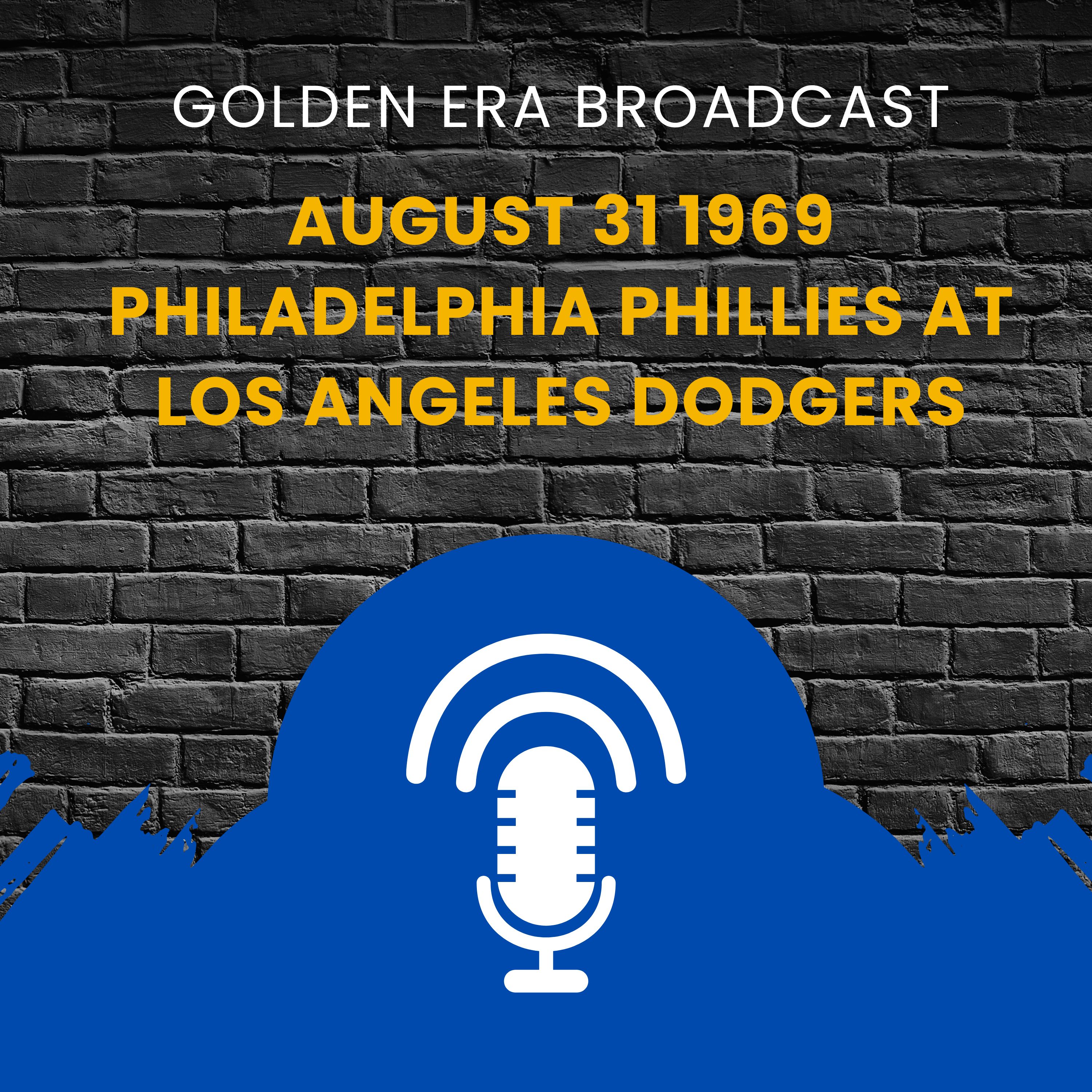 ⁣August 31 1969 Philadelphia Phillies at Los Angeles Dodgers