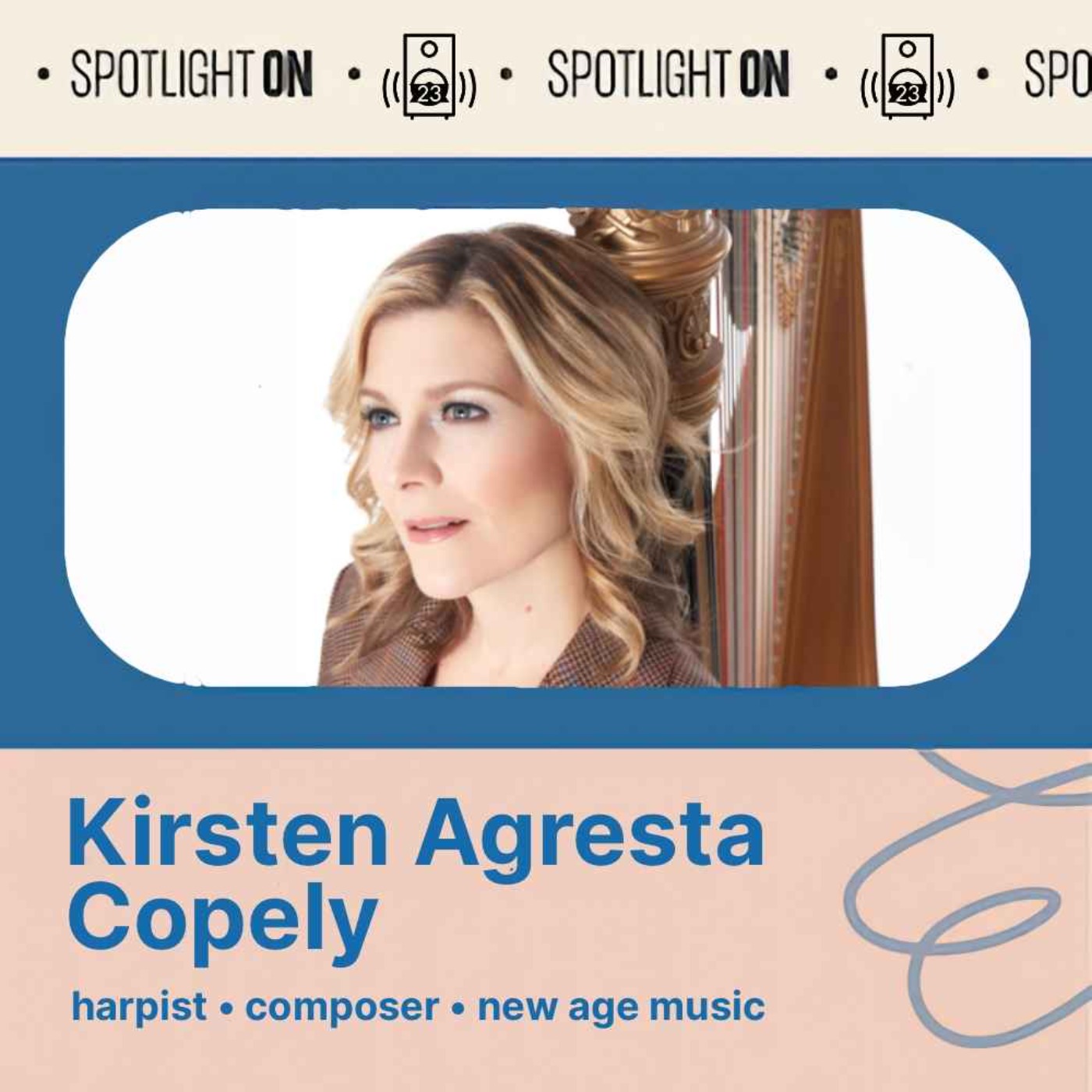 ⁣Kirsten Agresta Copely creates New Age harp soundscapes