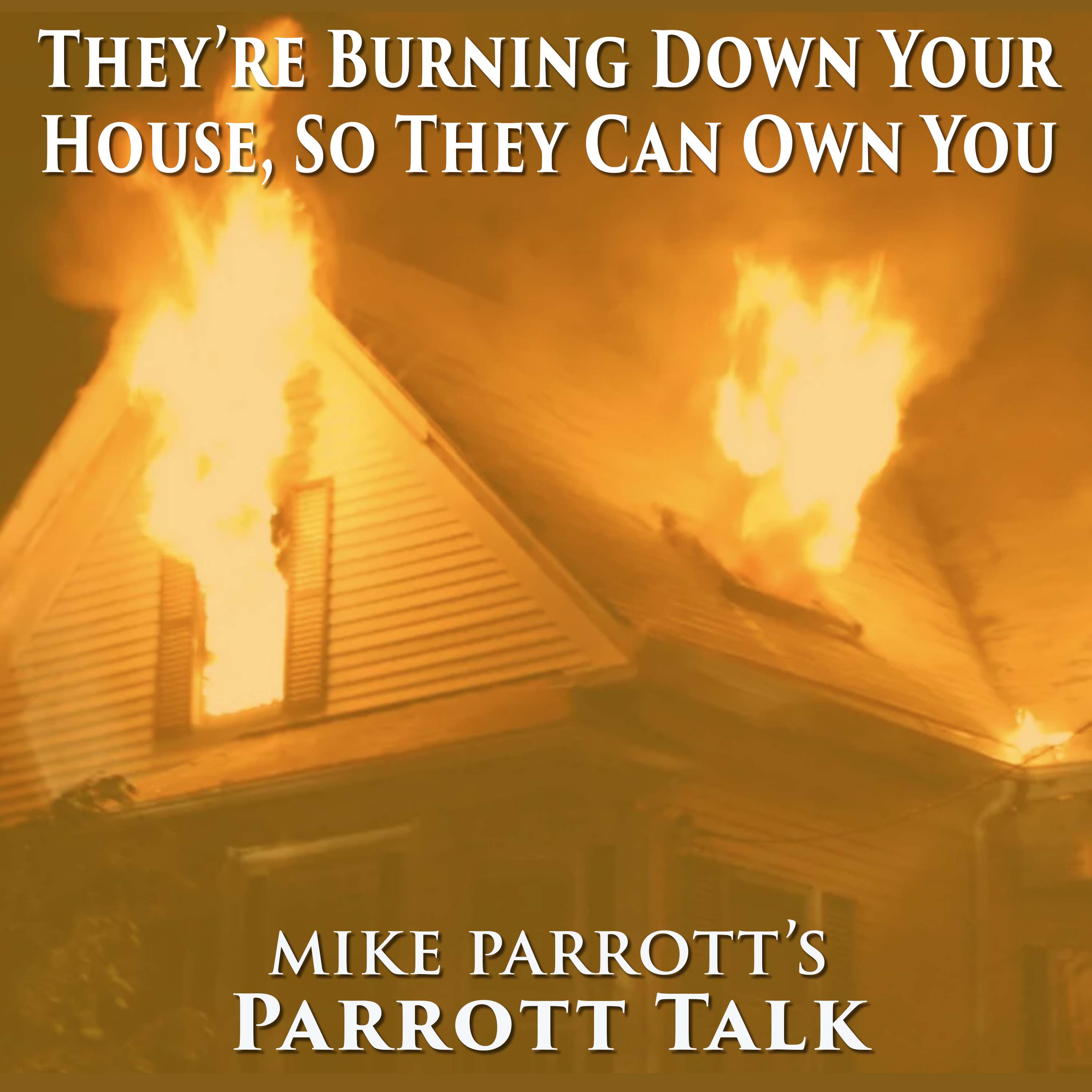 Parrott Talk-They’re Burning Down Your House, So They Can Own You