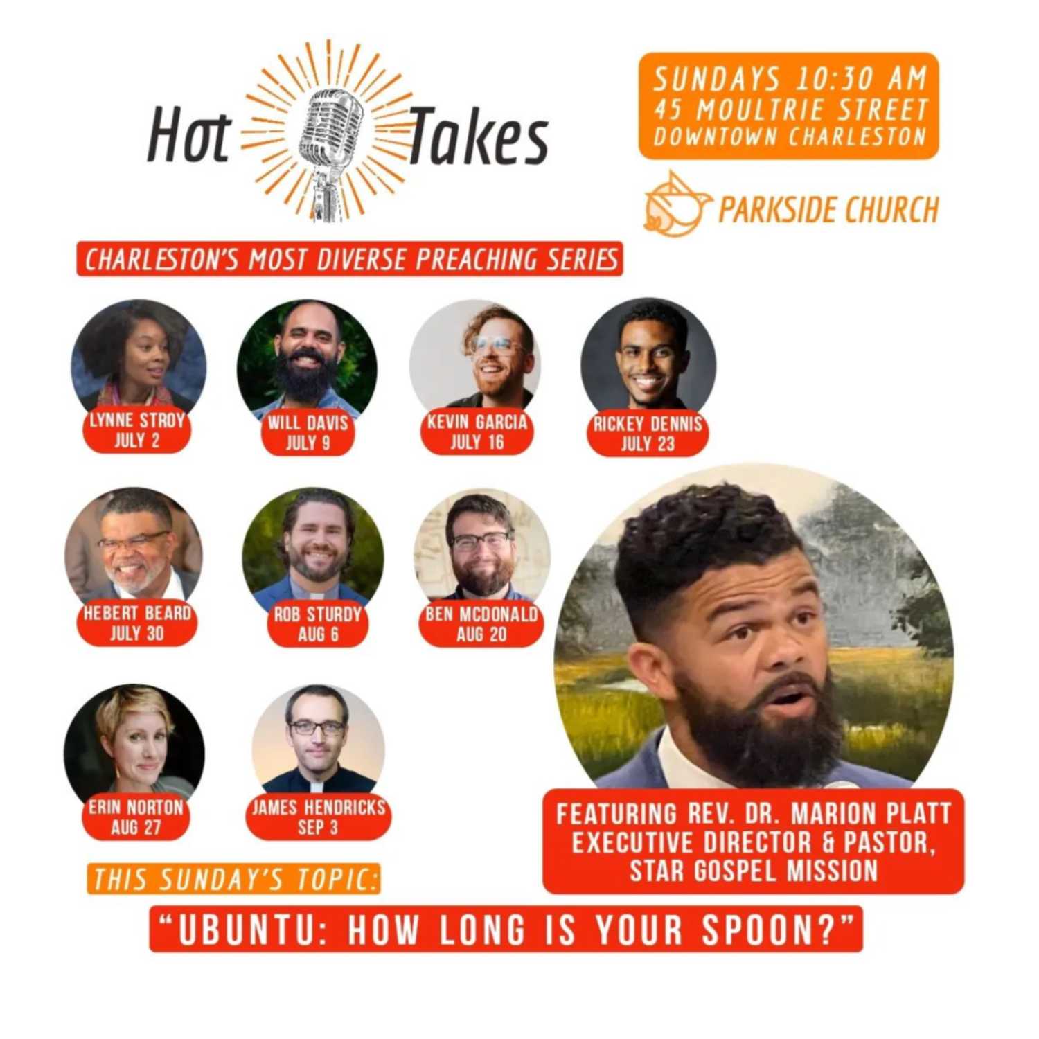 ⁣Ubuntu: How Long is Your Spoon? Summer Hot Takes with Rev. Dr. Marion Platt 08/013/2023