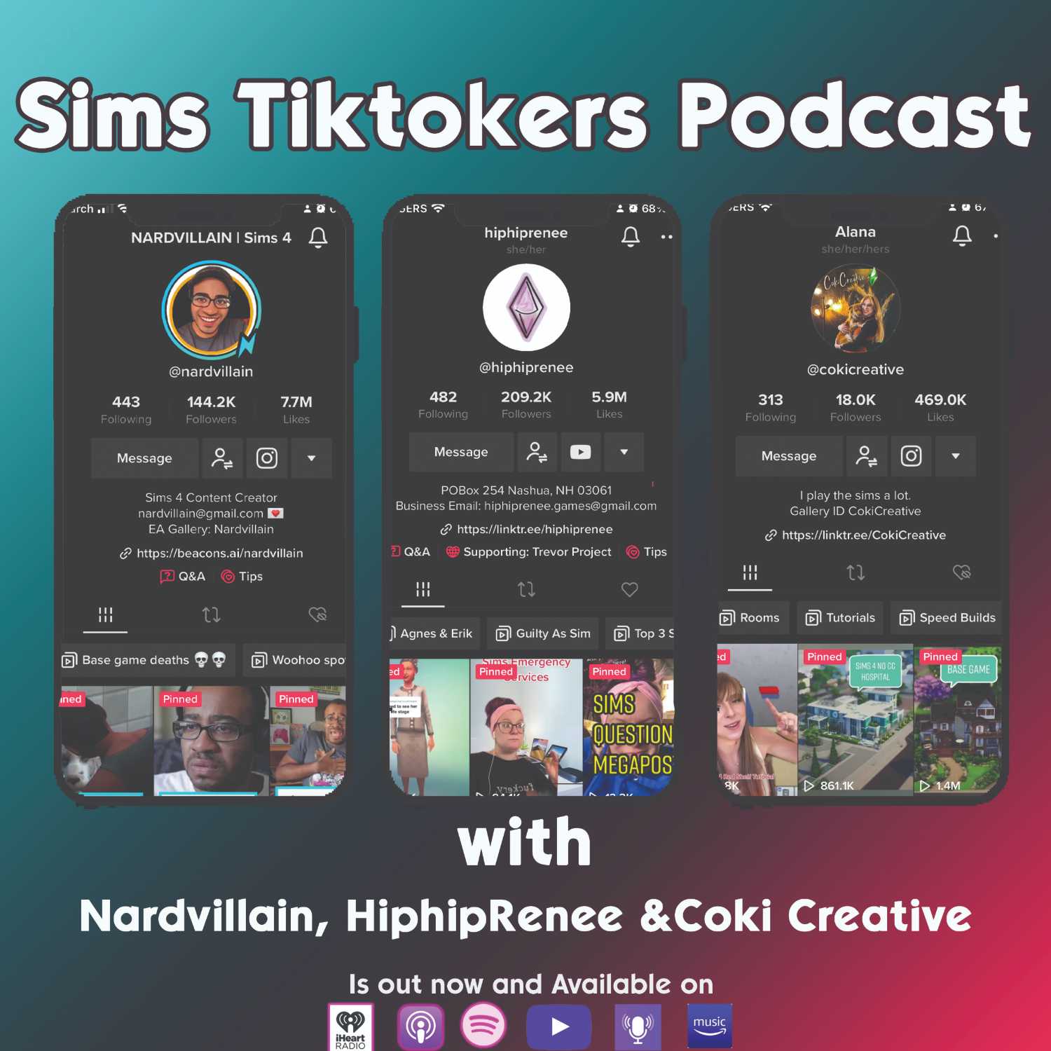 Sims TikTok Roundtable with Nardvillain, HipHipRenee and Coki Creative