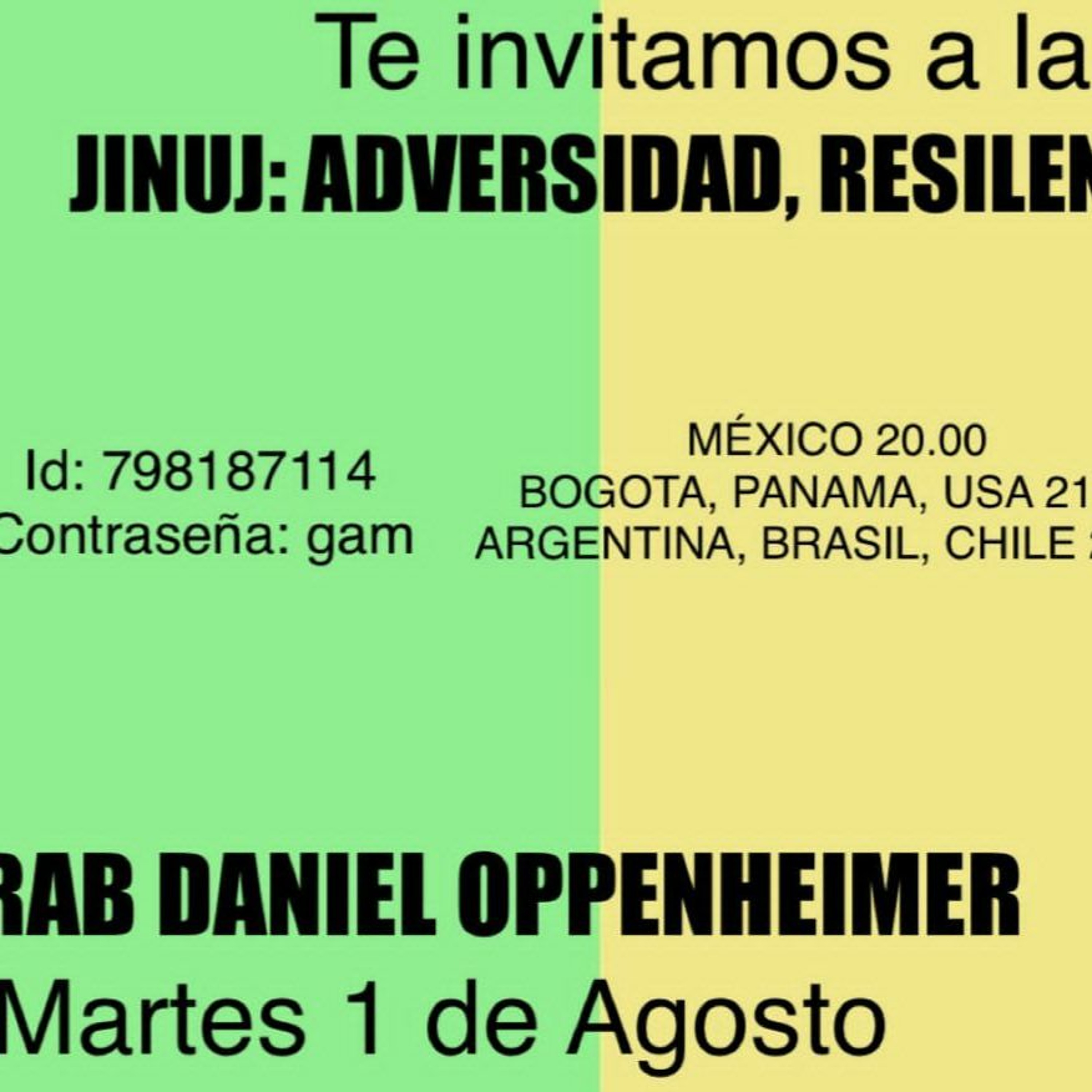 ⁣RAB DANIEL OPENHAIMER- JINUJ-ADVERSIDAD RESILENCIA Y CONTENCION