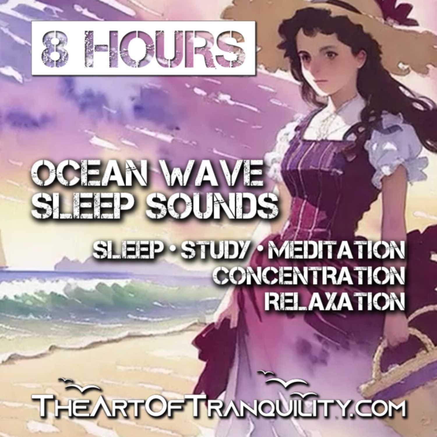 OCEAN WAVES SLEEP SOUNDS | Sleep, Study, Meditate, Concentrate and Relax | 8 Hrs