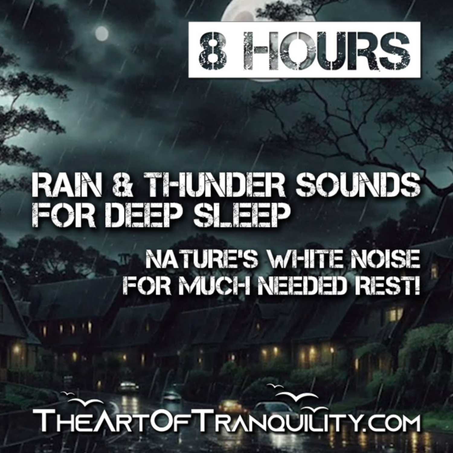 RAIN & THUNDER SOUNDS FOR DEEP SLEEP  | Nature’s White Noise For Much Needed Rest | 8 Hrs 