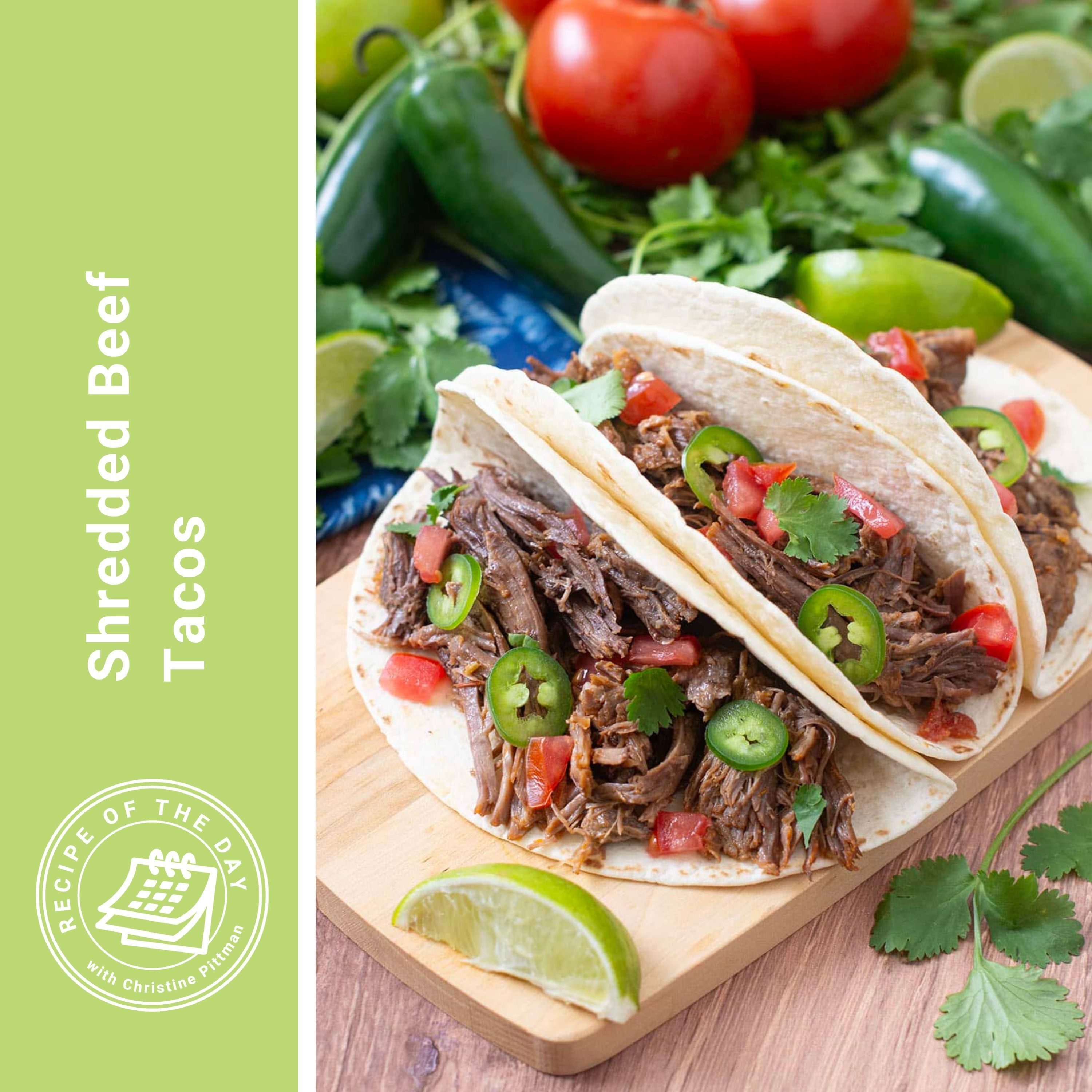 ⁣Shredded Beef Tacos