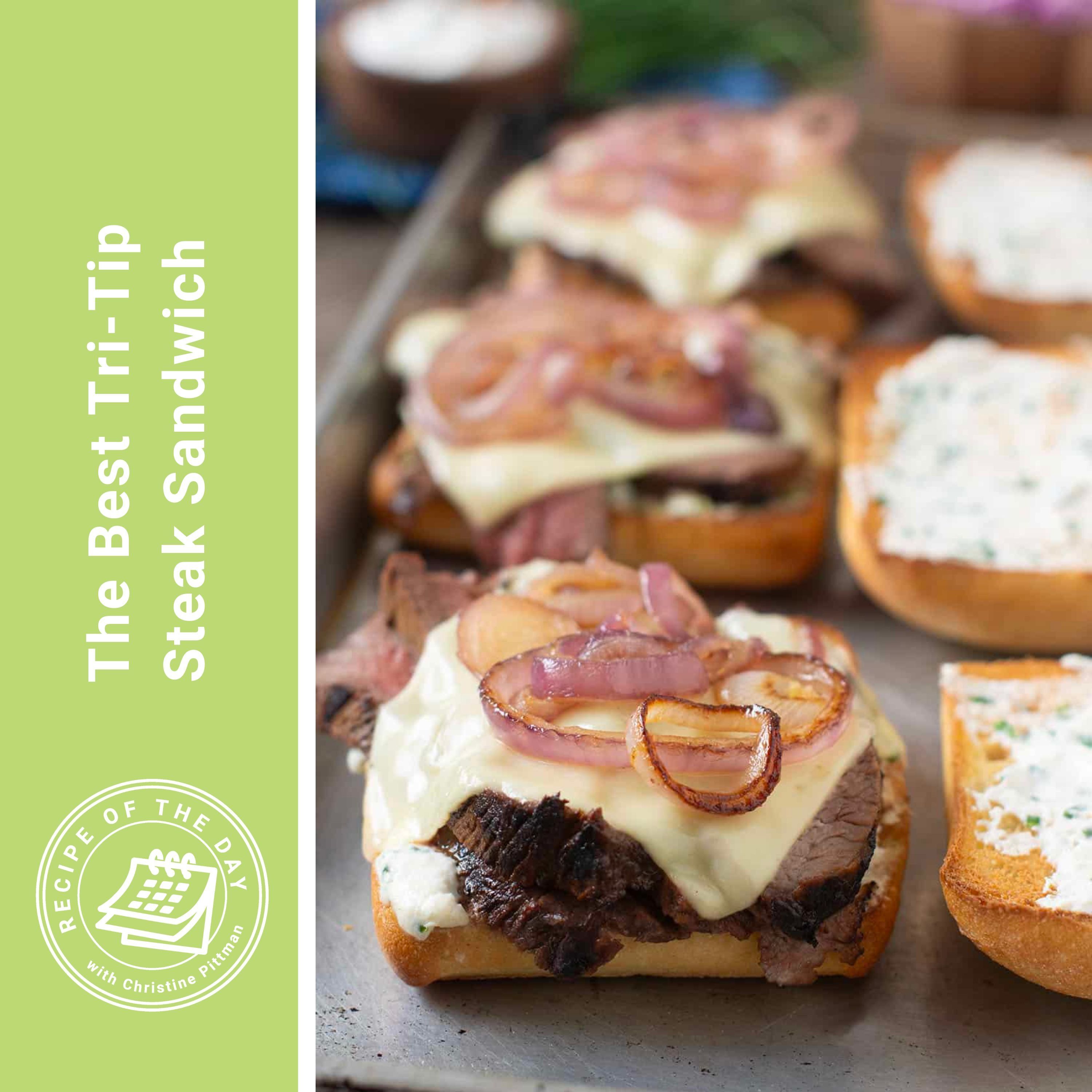 ⁣The Best Tri-Tip Steak Sandwich