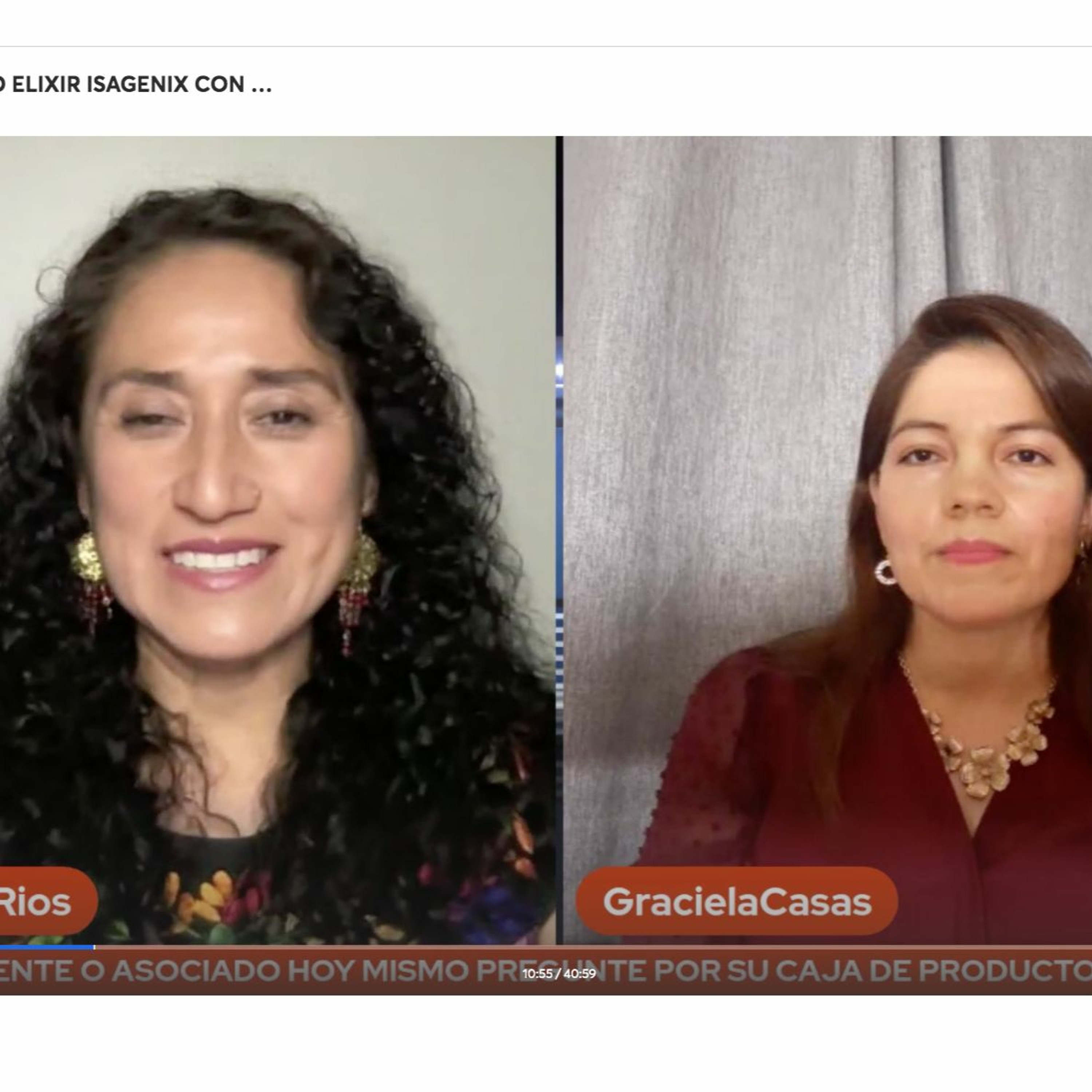 ⁣TESTIMONIO DE BELLEZA CON COLAGENO ELIXIR ISAGENIX CON TOMASA RIOS Y GRACIELA CASAS