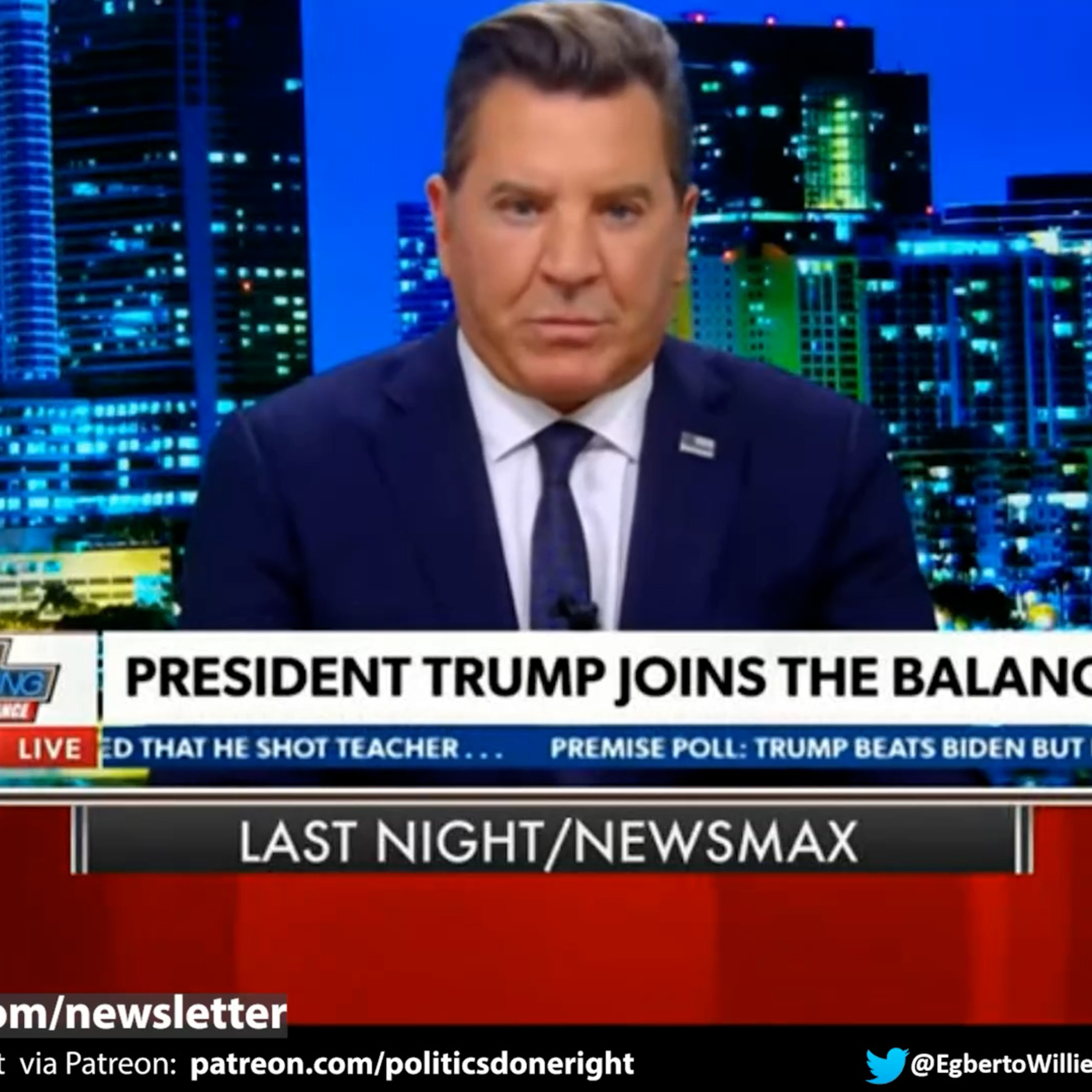 Scarborough exposes NewsMax for allowing Trump to lie on their channels followed by a disclaimer.