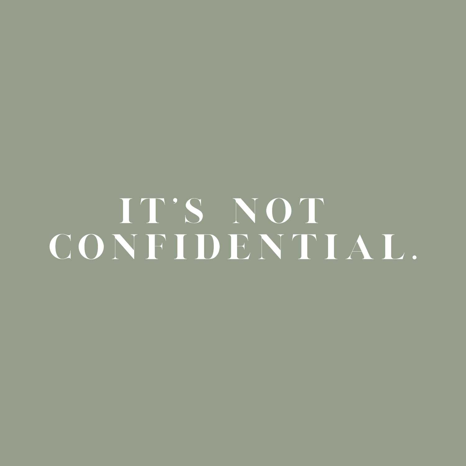 ⁣The Pilot Of It's Not Confidential