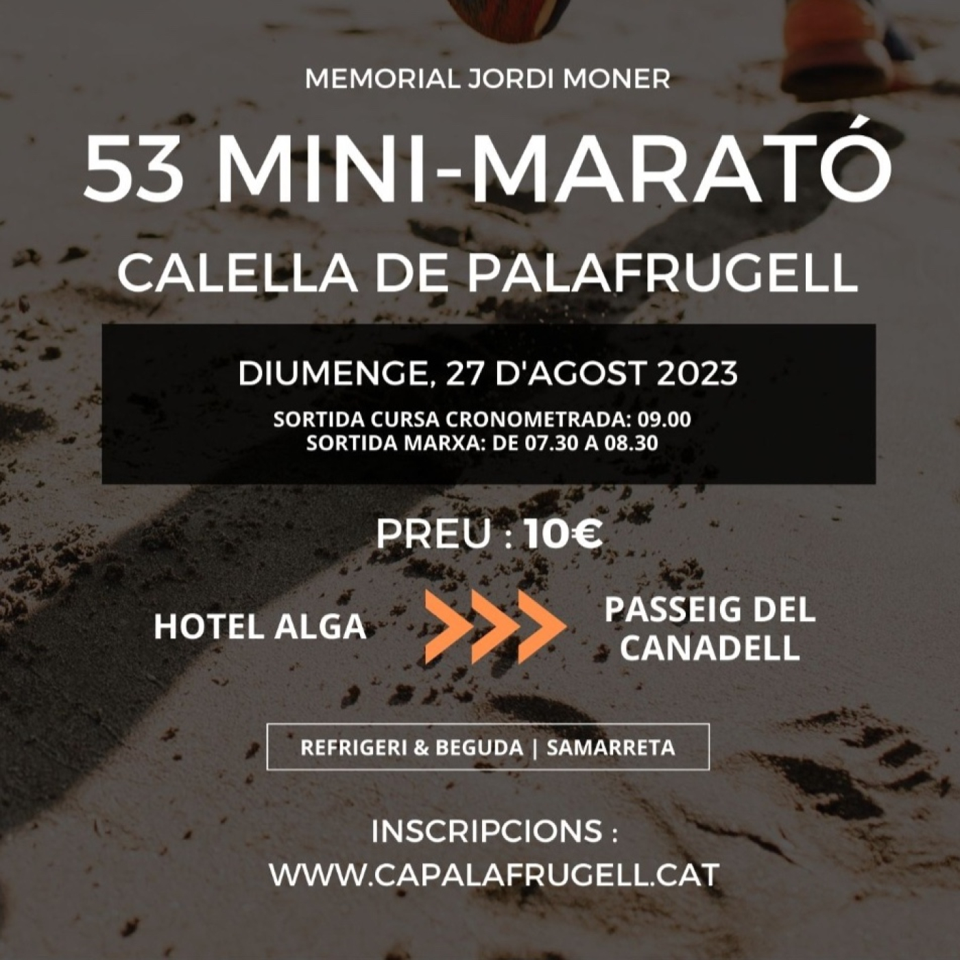 Arriba la 53a mini-marató i marxa popular Memorial Jordi Moner a Calella de Palafrugell