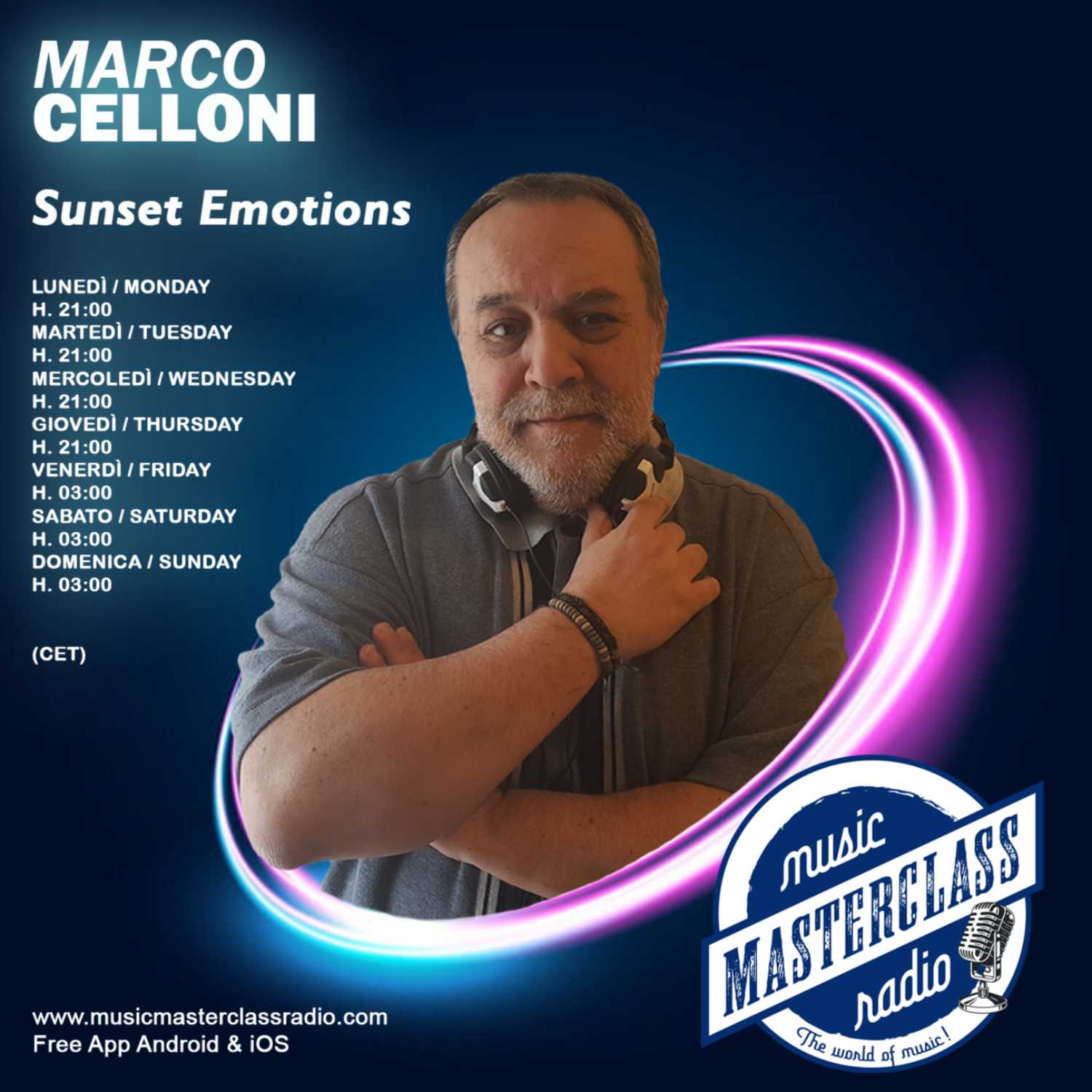 ⁣Sunset Emotions #433 "MusicMasterClassRadio" By Marco Celloni Dj. 2023-08-16 H 21:00