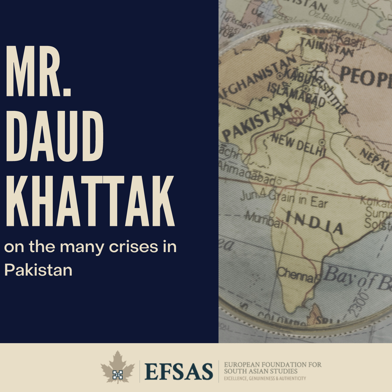 ⁣EFSAS interview with Mr. Daud Khattak (Managing Editor Radio Free Europe) on the many crises in Pakistan