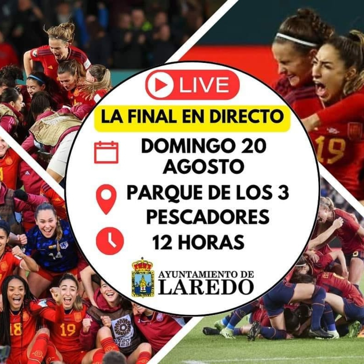 ⁣¡Gran Fiesta Deportiva en Laredo para Apoyar a la Selección Femenina en la Final de la Copa Mundial de Fútbol!