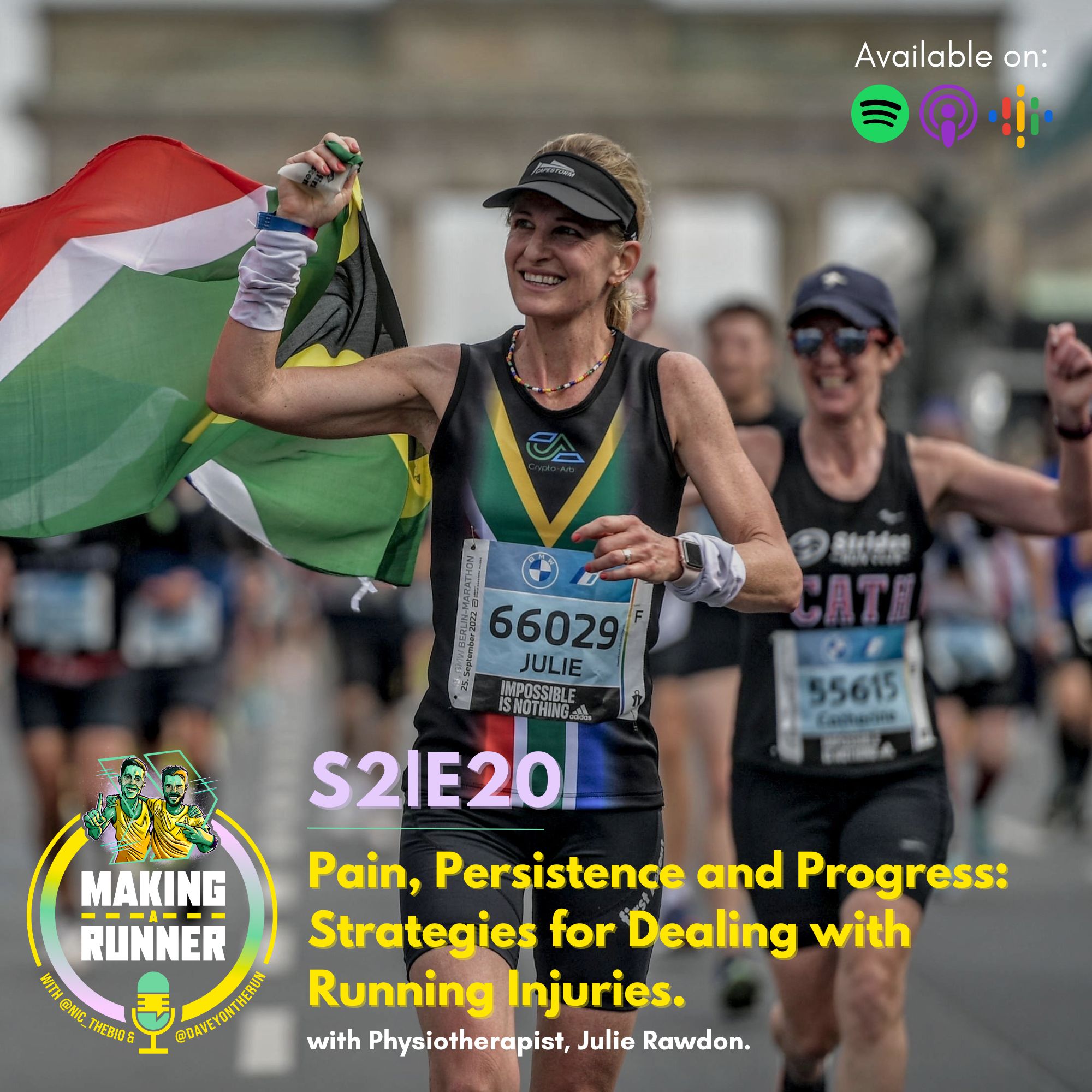 S2|E20 - Pain, Persistence and Progress: Strategies for Dealing with Running Injuries with Physiotherapist, Julie Rawdon.