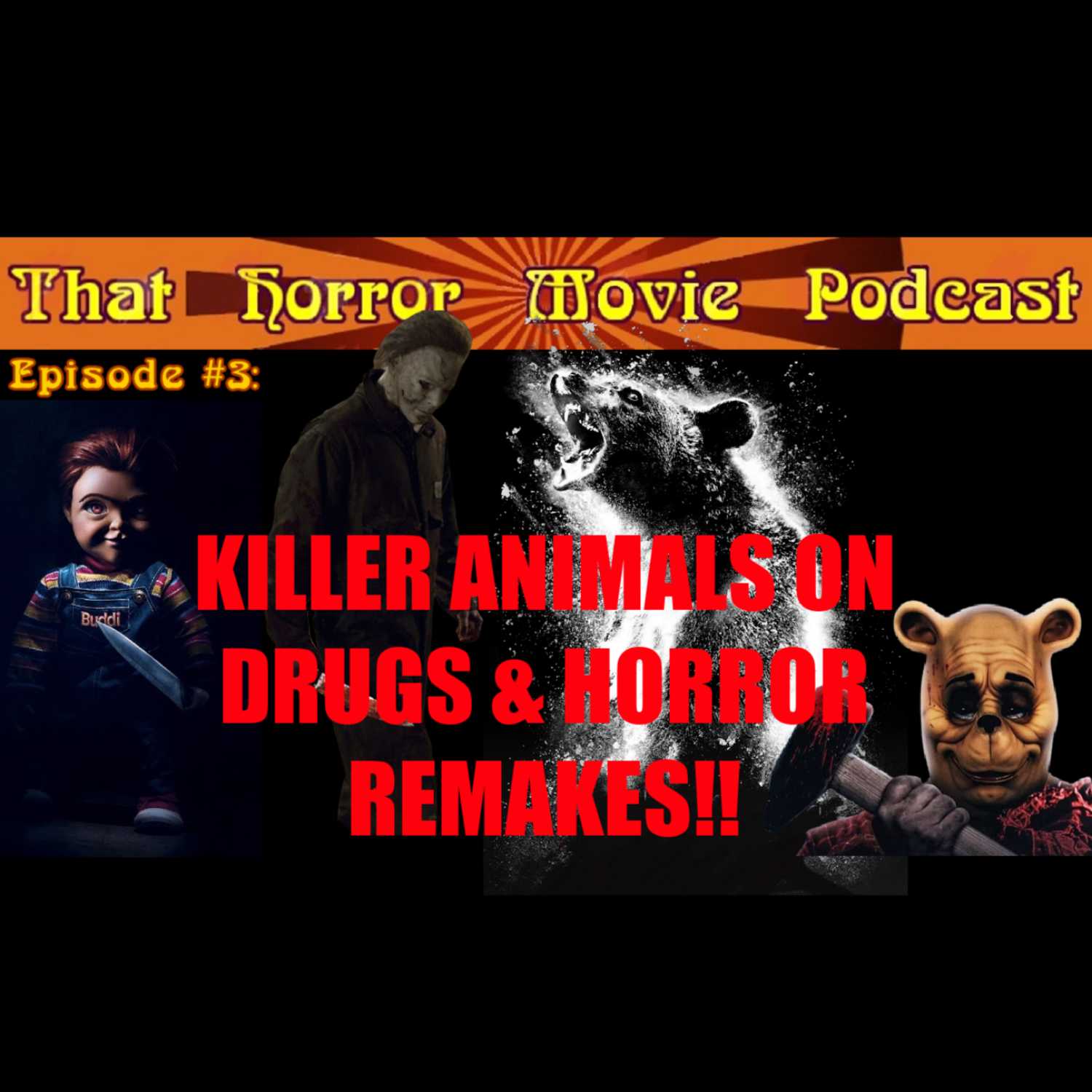 ⁣Episode #3- Killer Animals on Drugs & Horror Remakes!