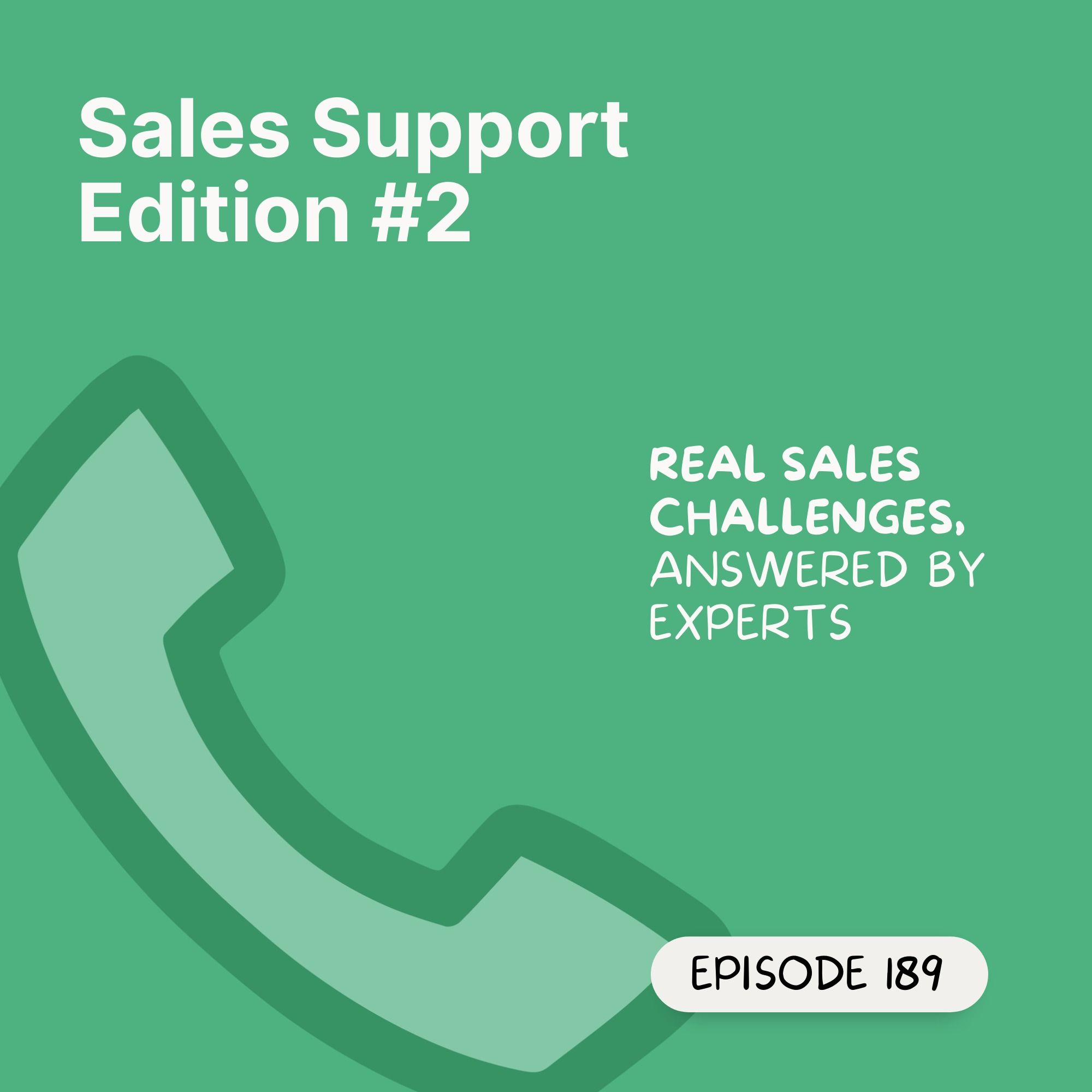 189. Sales Support (Edition #2) w/ Stephanie Benavidez, Sarah Filipiak, and Riley Blaisdell