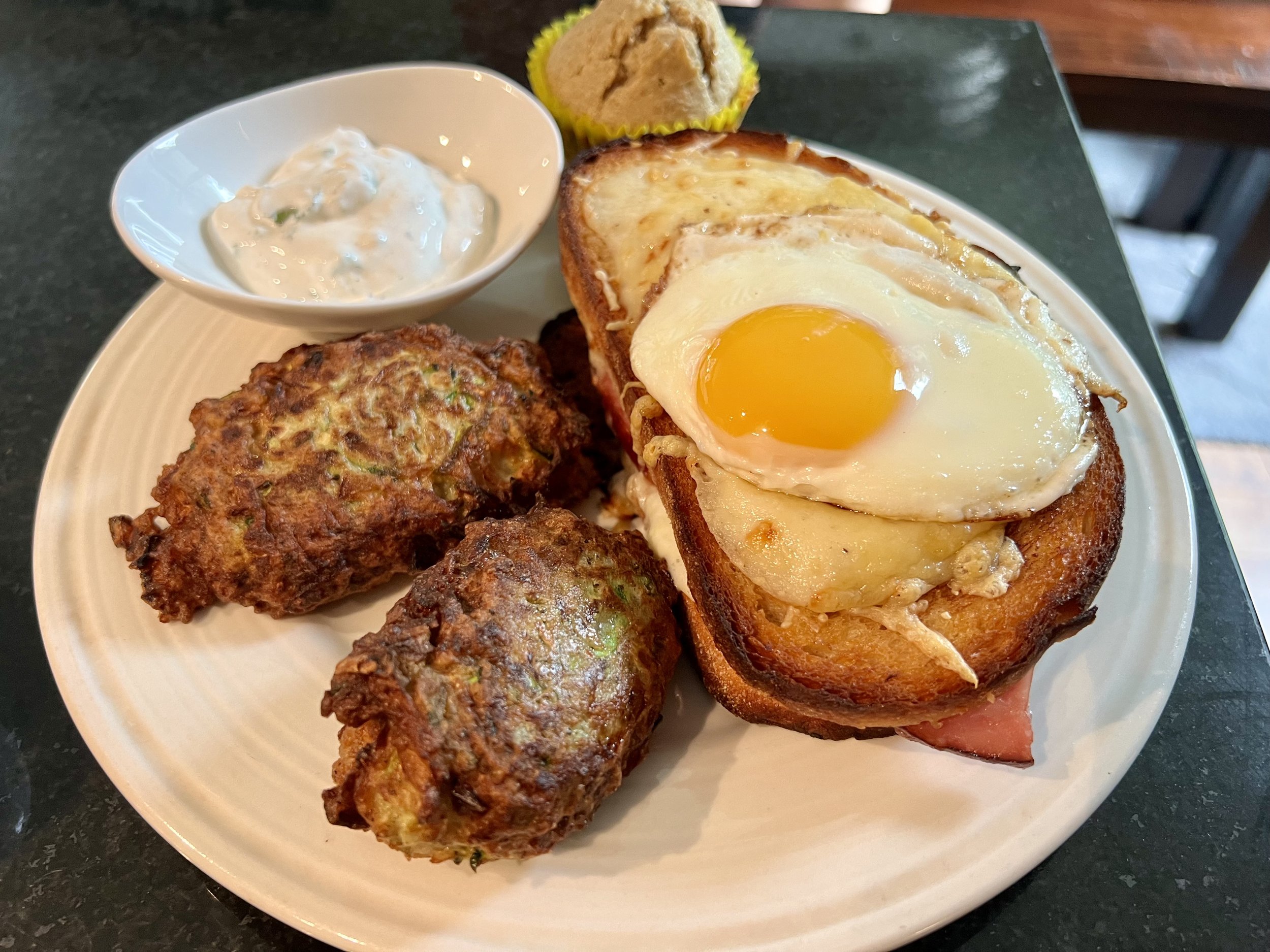 Episode 64: Oatmeal Muffins, Zucchini Fritters, and Croque Madame