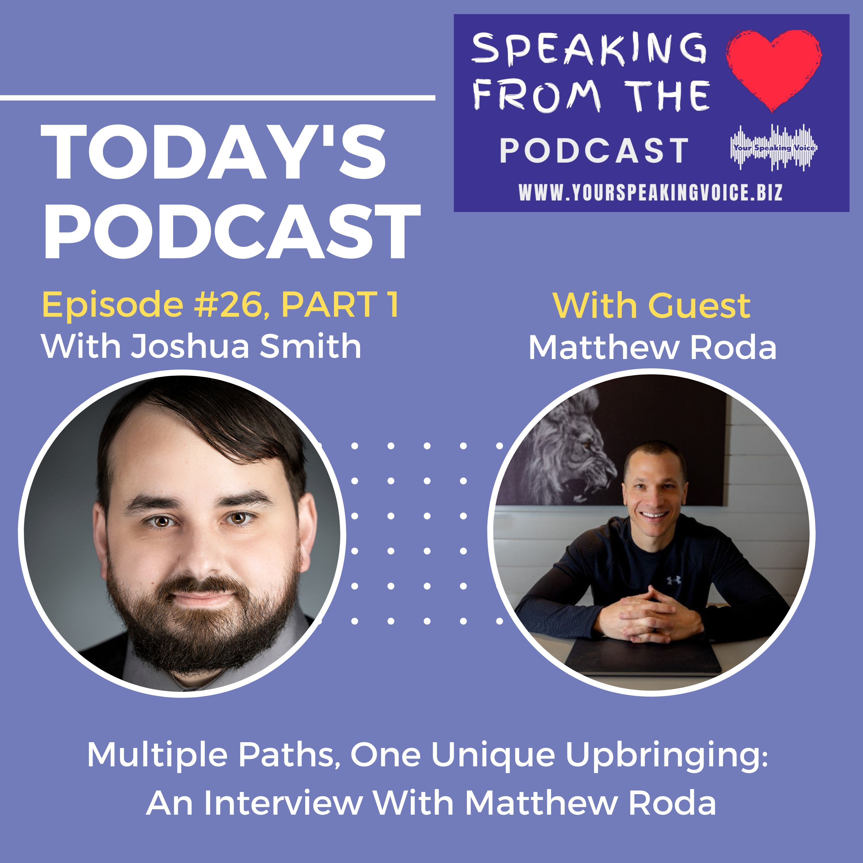 Episode #26, Part 1 - Multiple Paths, One Unique Upbringing: An Interview With Matthew Roda
