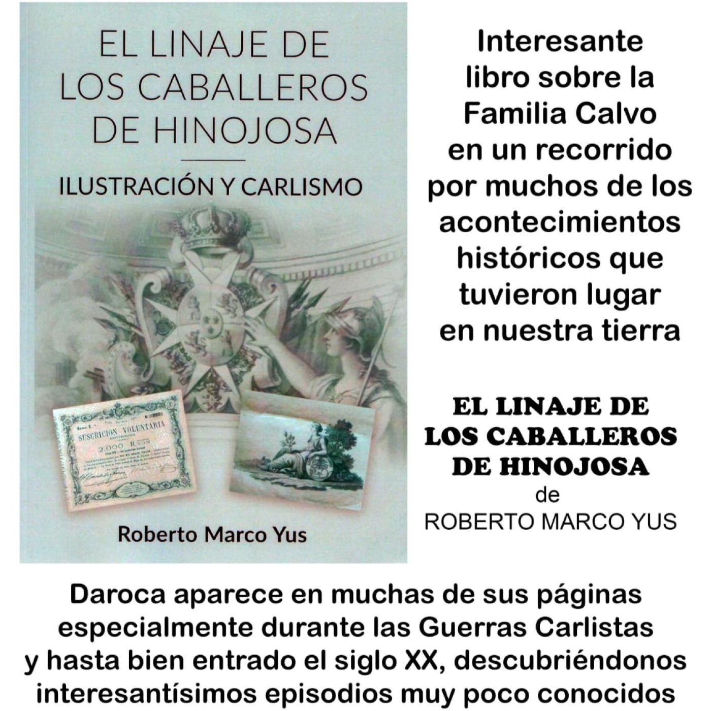 ⁣Roberto Marcos presenta en Daroca 'El linaje de los Caballeros de Hinojosa'