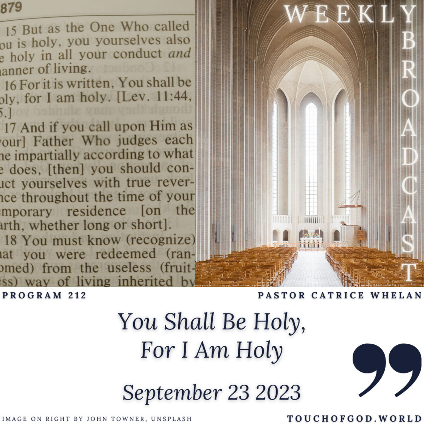 ⁣You Shall Be Holy, For I Am Holy (212) - September 23 2023