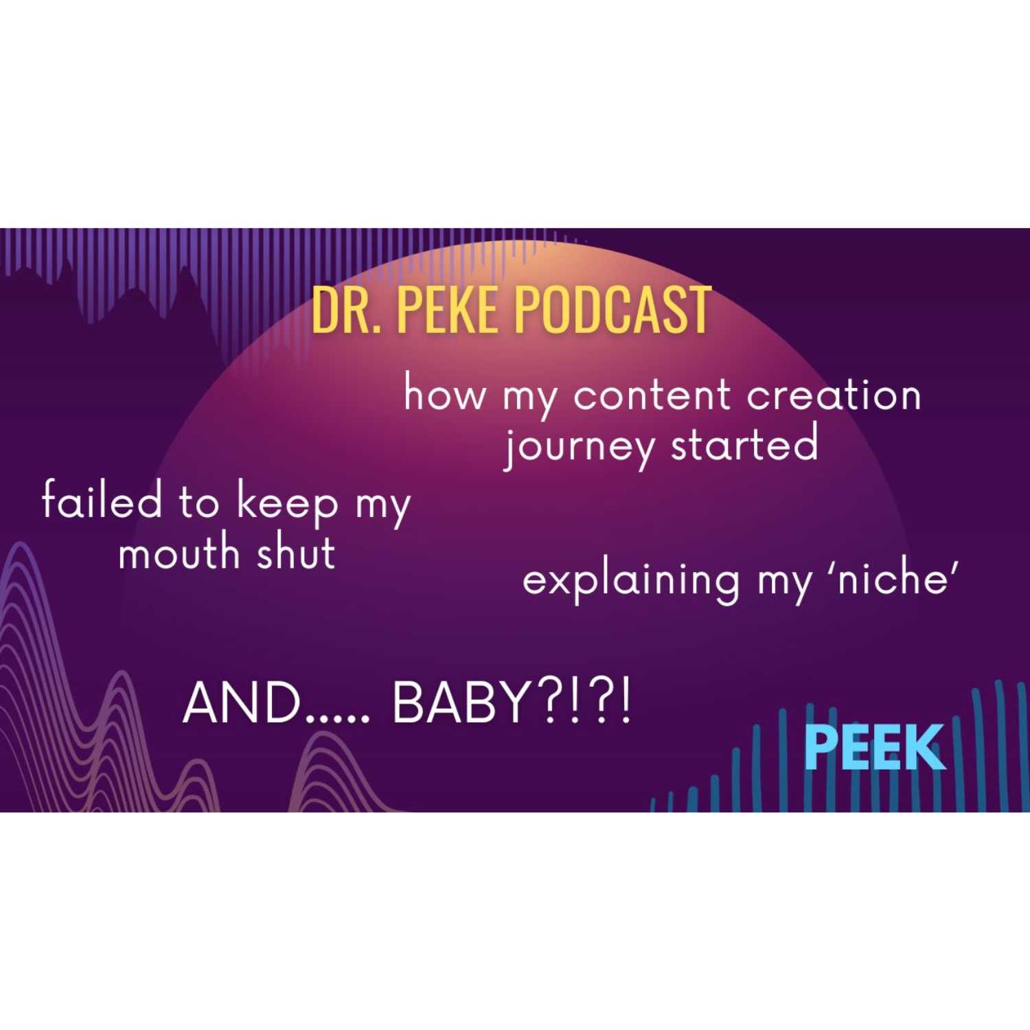 Peek: how my content creation journey started, my 'niche', failing to keep my mouth shut, & baby!?