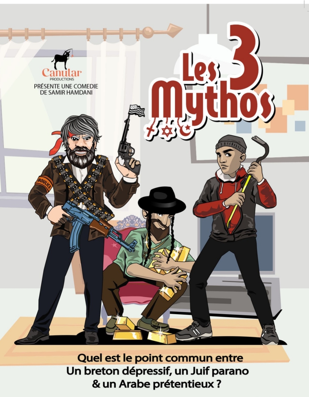 ⁣La BDComédie présente la pièce « les trois mythos » ce vendredi 15 et samedi 16 septembre à 20h45