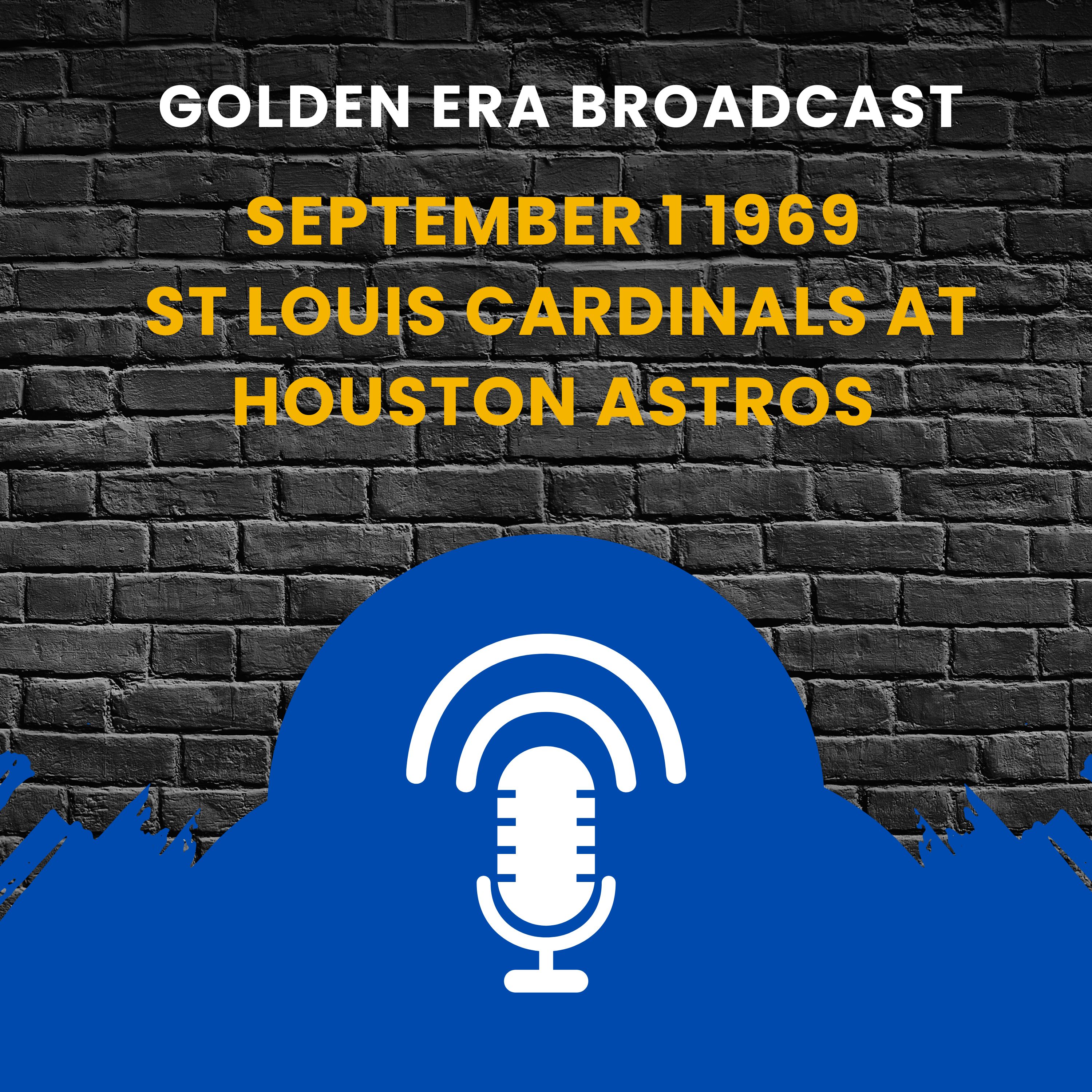 ⁣September 1 1969 St Louis Cardinals at Houston Astros