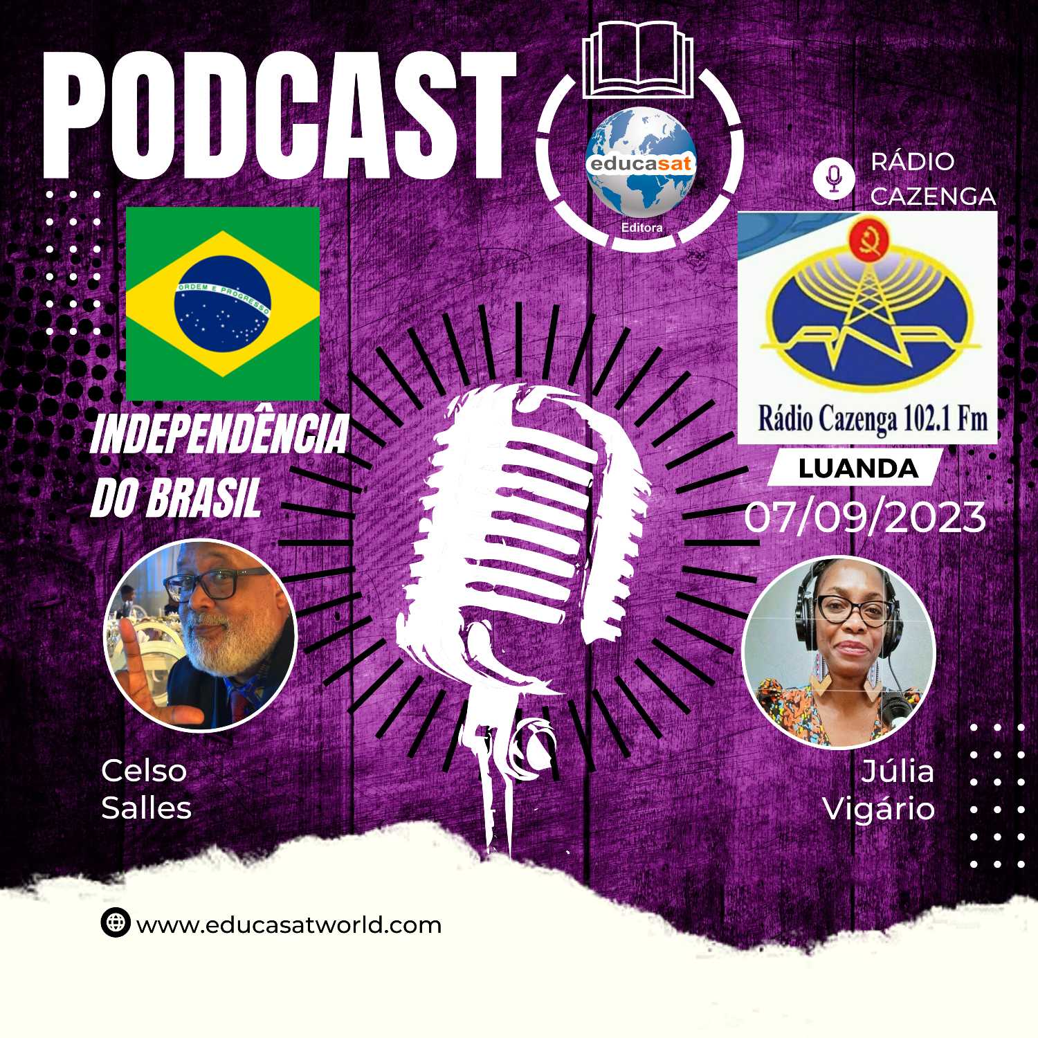 ⁣Celso Salles representa o BRASIL no dia DA INDEPENDÊNCIA e fala à Rádio Cazenga