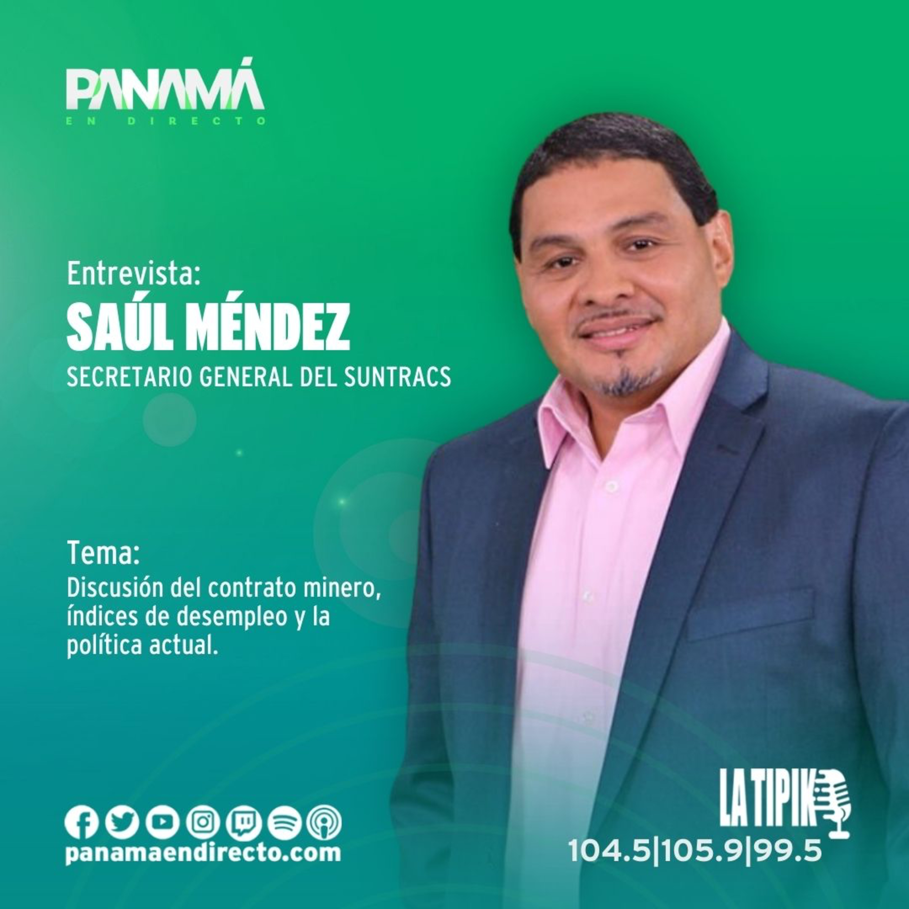 Saúl Méndez habla de la discusión del contrato minero - Panamá En Directo