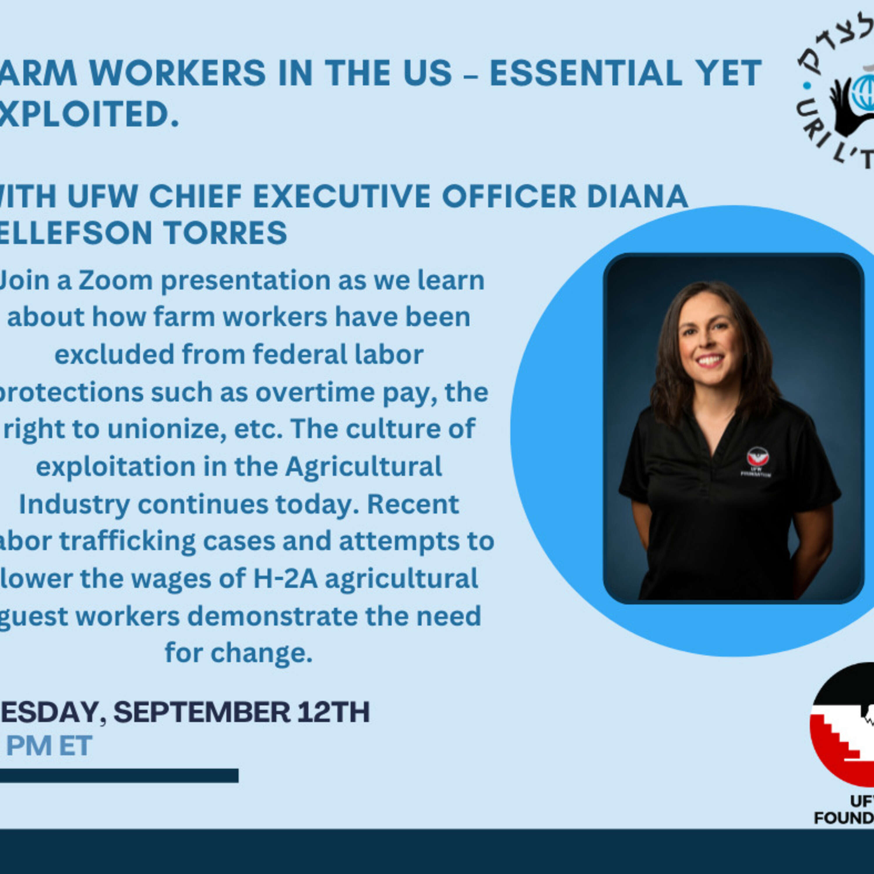 Farm workers in the US essential yet exploited with UFW Chief Executive Officer Diana Tellefson Torres