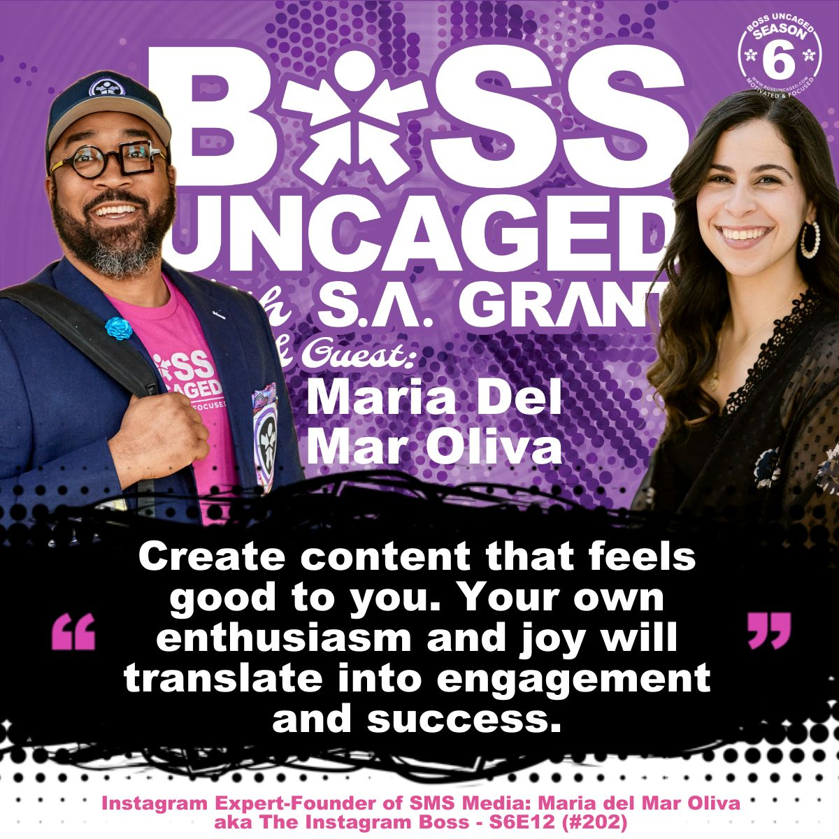 ⁣Instagram Expert-Founder of SMS Media: Maria del Mar Oliva aka The Instagram Boss - S6E12 (#202)