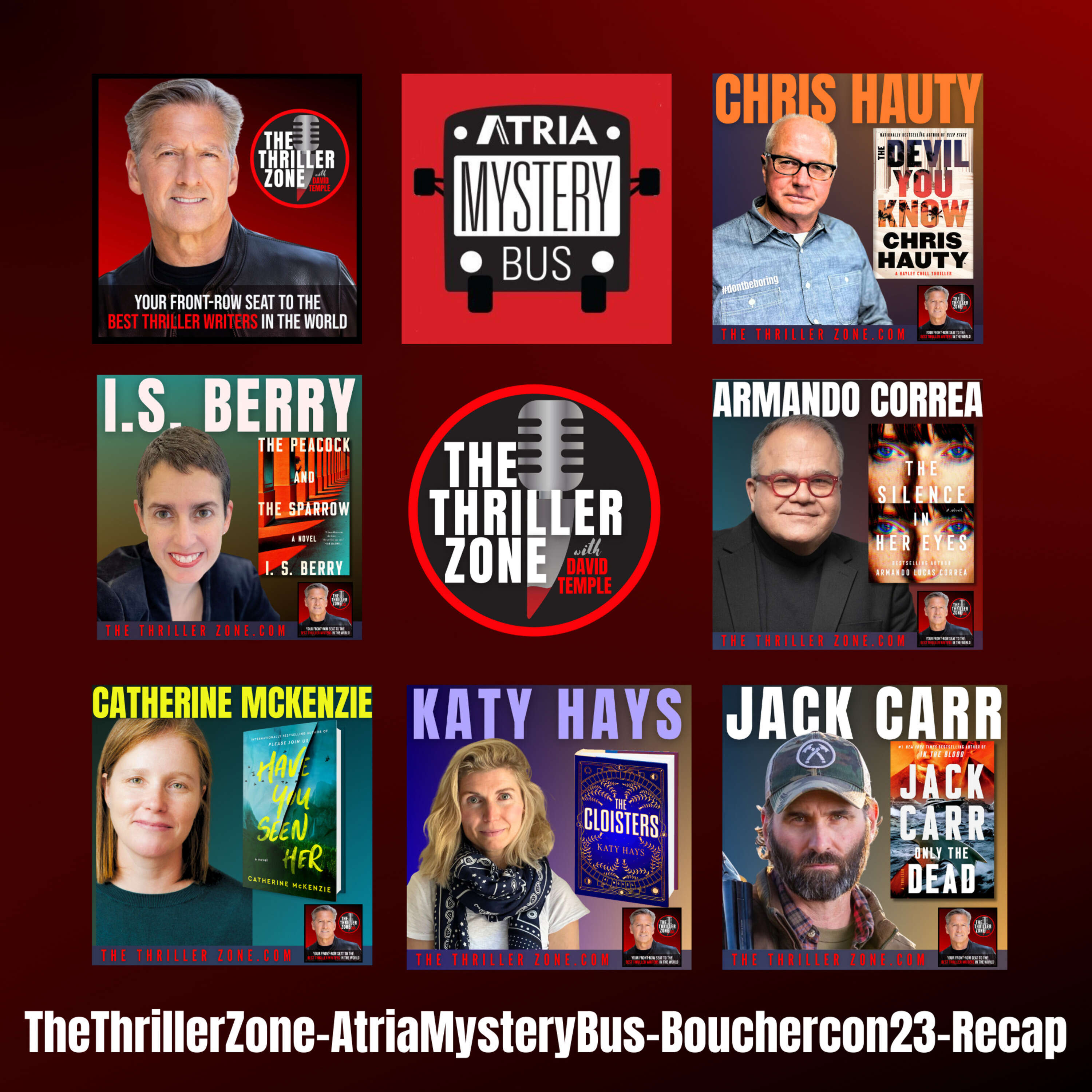 ⁣The Thriller Zone and Atria Mystery Bus Bouchercon 23 Author Recap