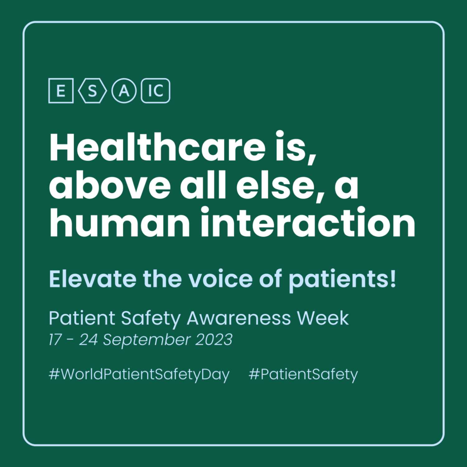 *Special Episode* Celebrating World Patient Safety Day 2023: Healthcare is, above all else, a human interaction