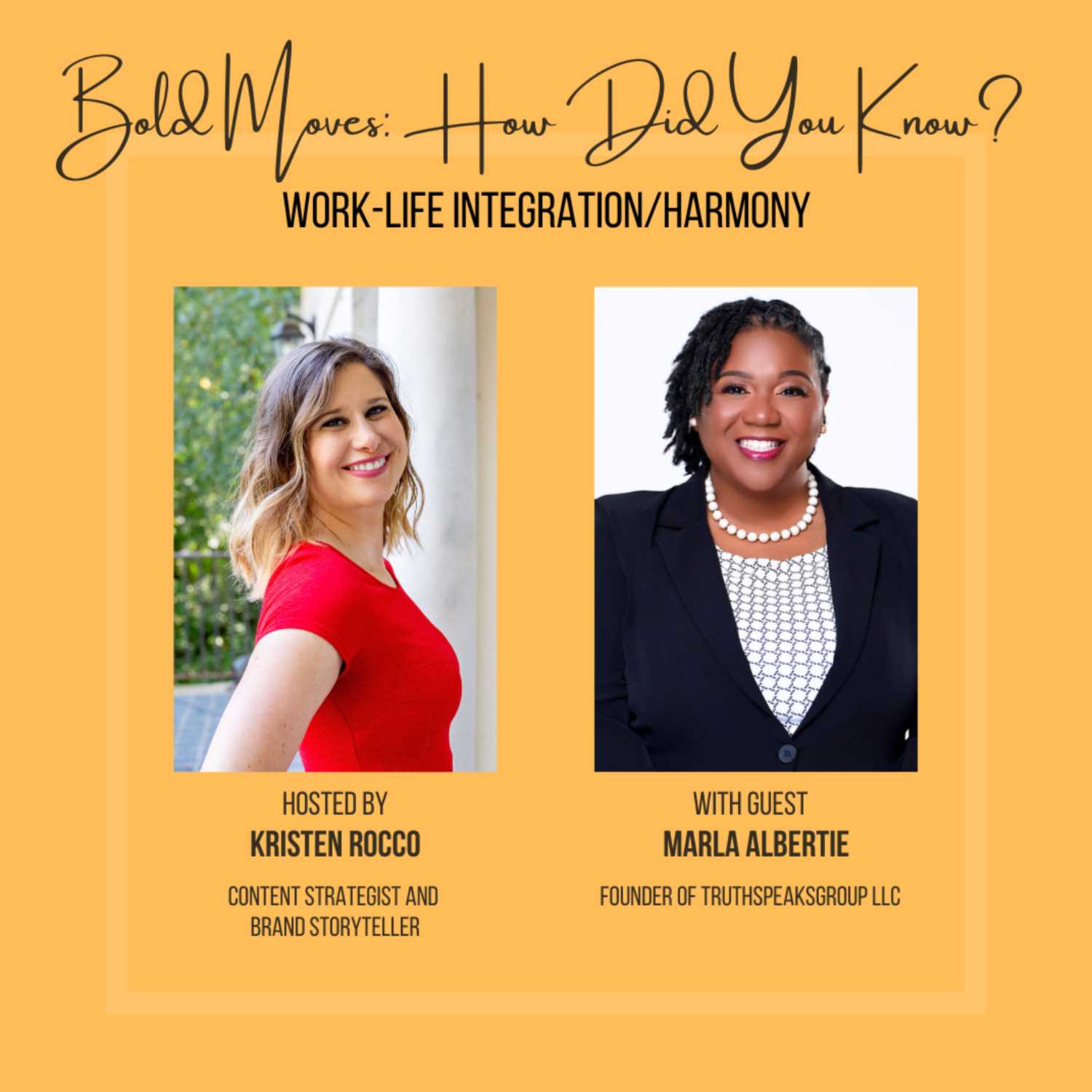 ⁣ Work-Life Integration/Harmony with Marla Albertie, Founder and Coach of TruthSpeaksGroup