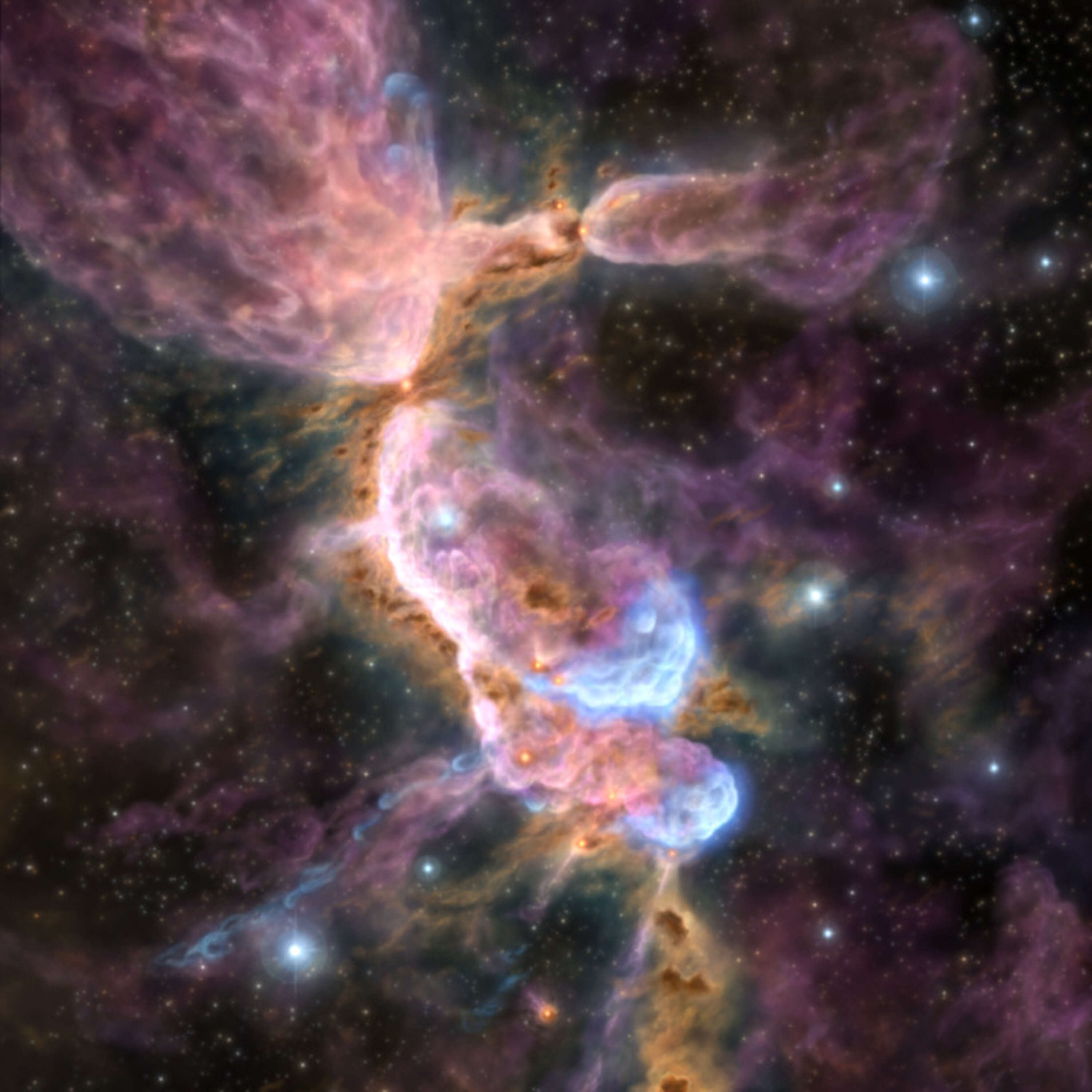 Outflows from Baby Star Affect Nearby Star Formation