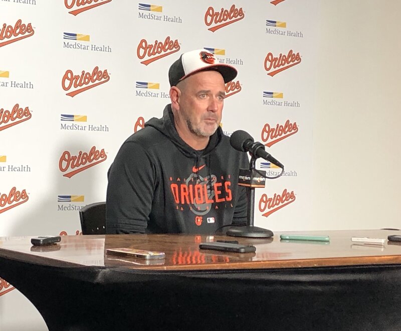 ⁣Brandon Hyde reflects on Brooks Robinson and 1-0 win over Washington